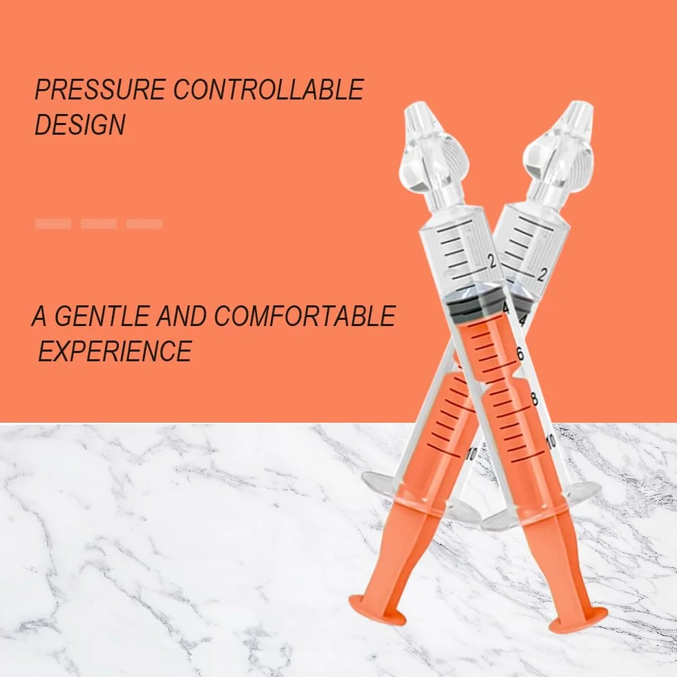 Irrigateur Nasal Manuel 10ml 2Pcs Portable Réutilisable Nettoyant