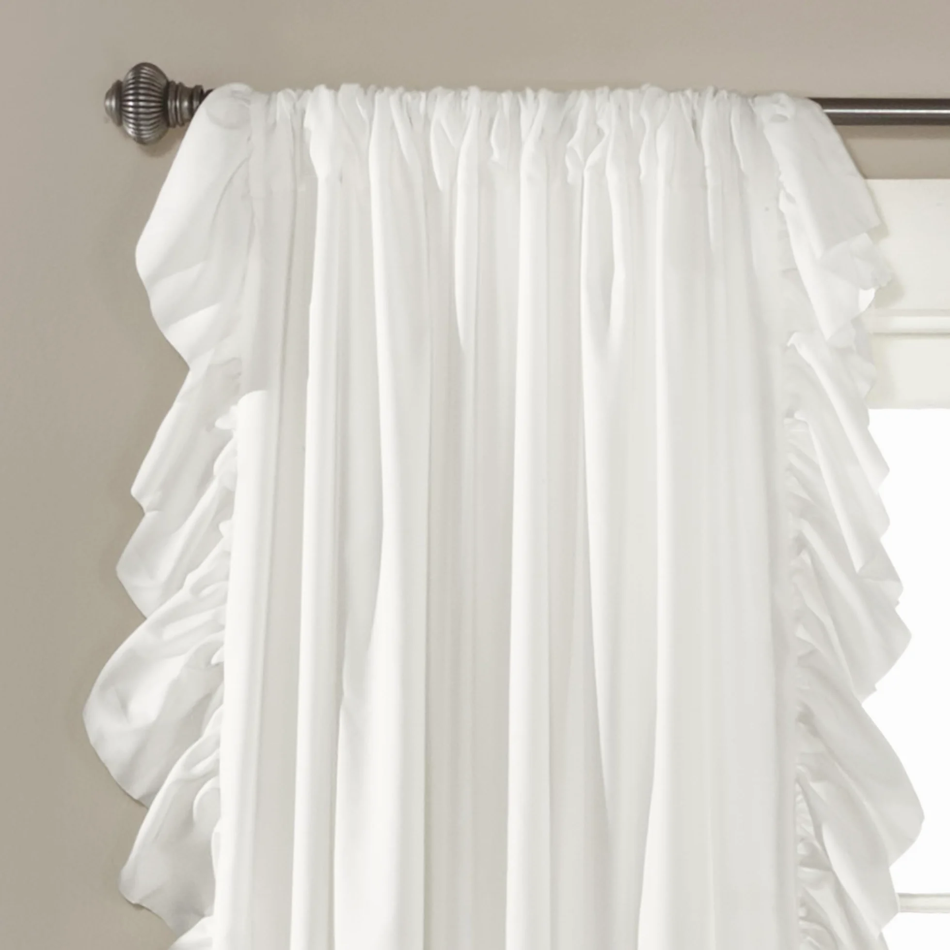 Lush Decor Reyna Rideaux de fenêtre Blanc 137 x 274 cm