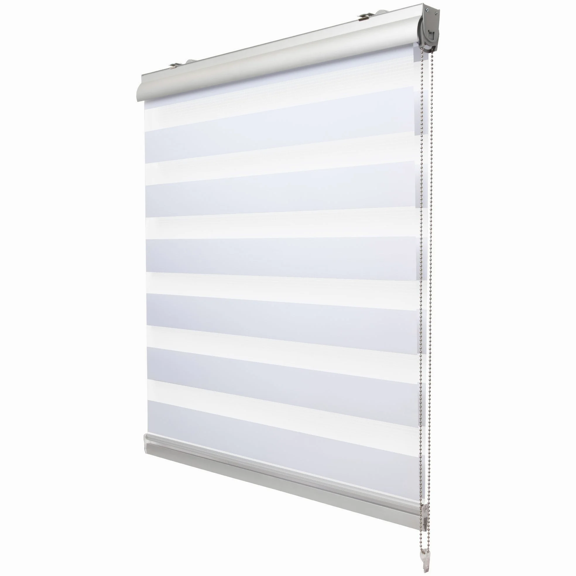 Sol Royal Double Store Enrouleur à Cassette Jour Nuit occultant Clips | 140x220cm blanc avec Klemmfix Percage duo premium fenêtre SolDecor DK9