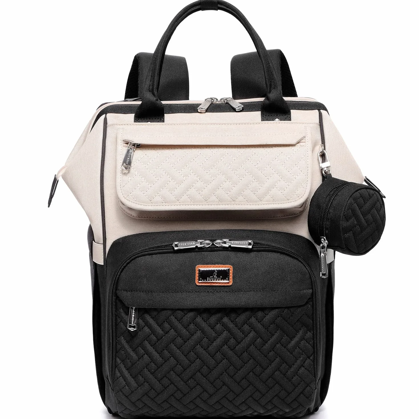 BabbleRoo Sac à Langer Bébé Grande Capacité Déperlant, Sac à Dos avec Tapis et Étui à Sucette