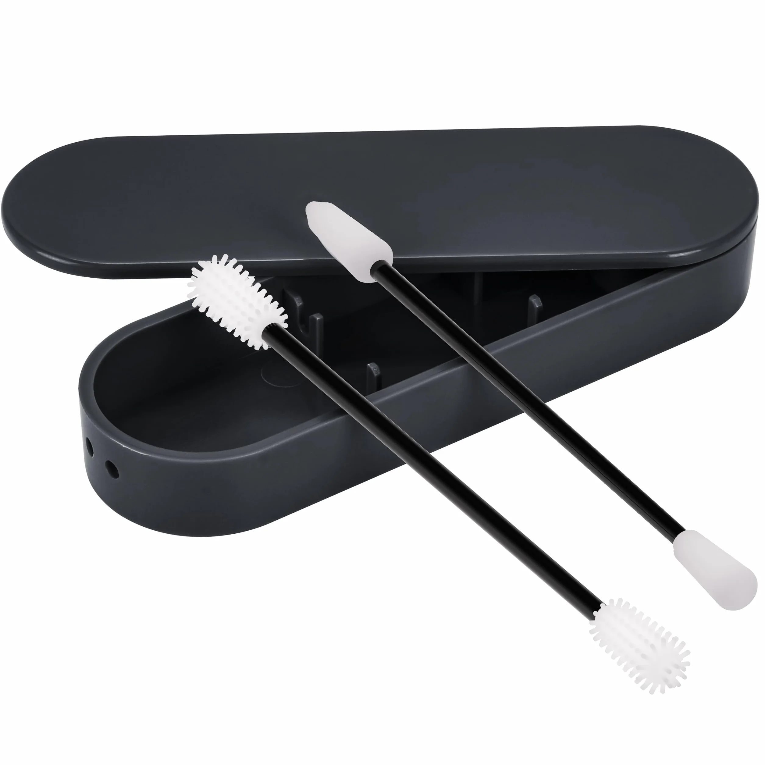 Cotons-tiges réutilisables en silicone lot de 2 avec boîte de rangement