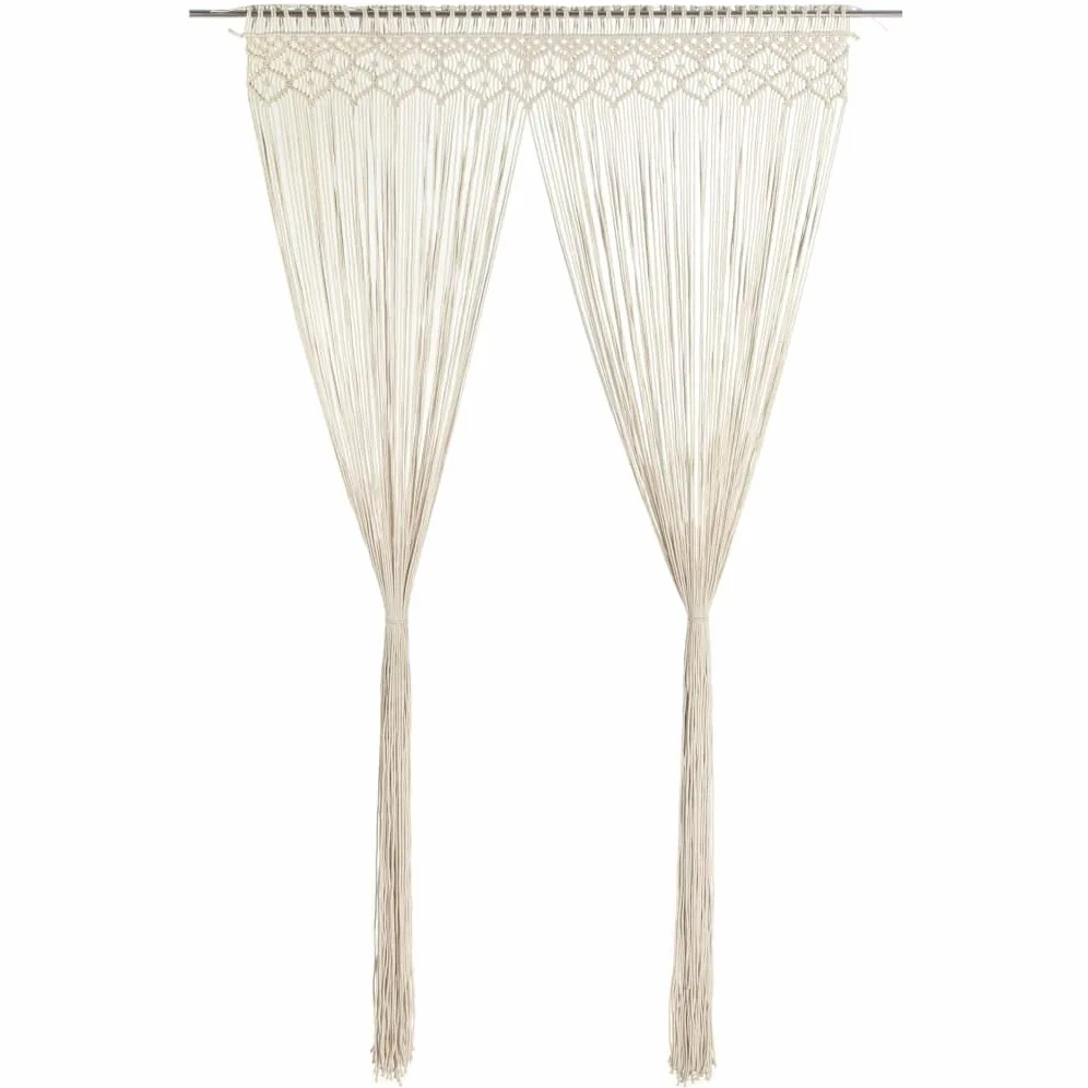 vidaXL Rideau en macramé 140x240 cm Coton