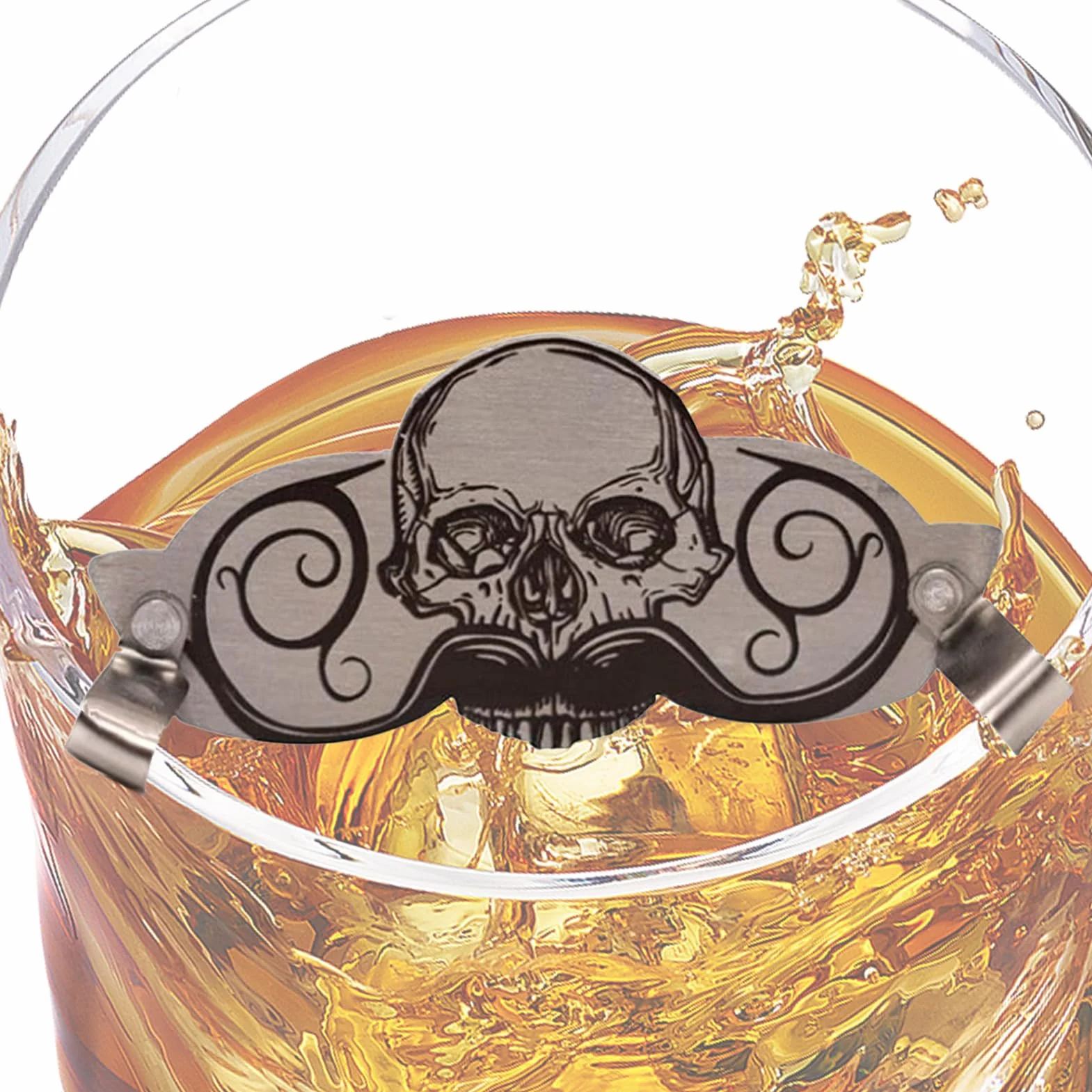 Bière moustache tasse protection acier inoxydable tête de mort décoration innovante