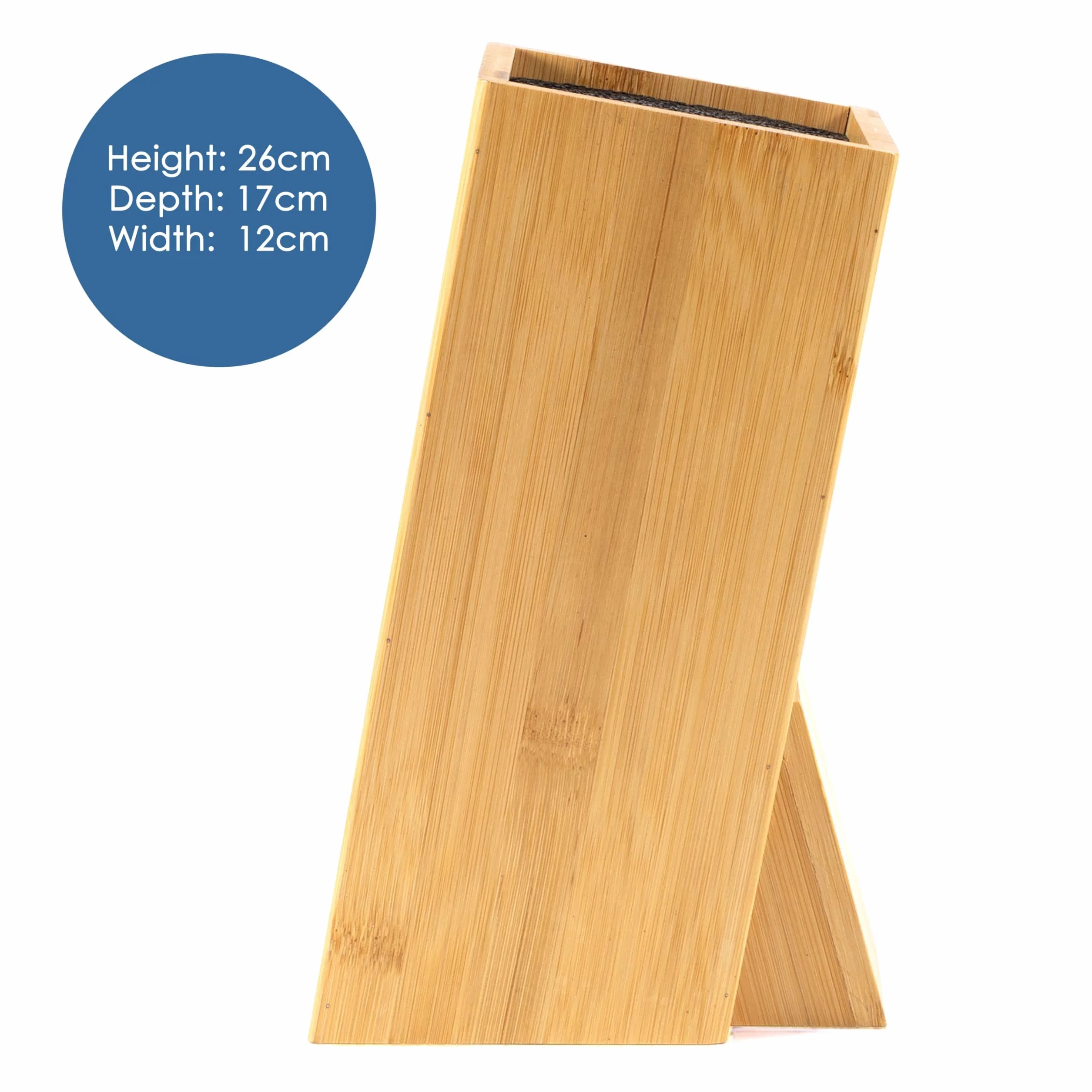 Hanseküche Bloc à couteaux en bois bambou marron incliné
