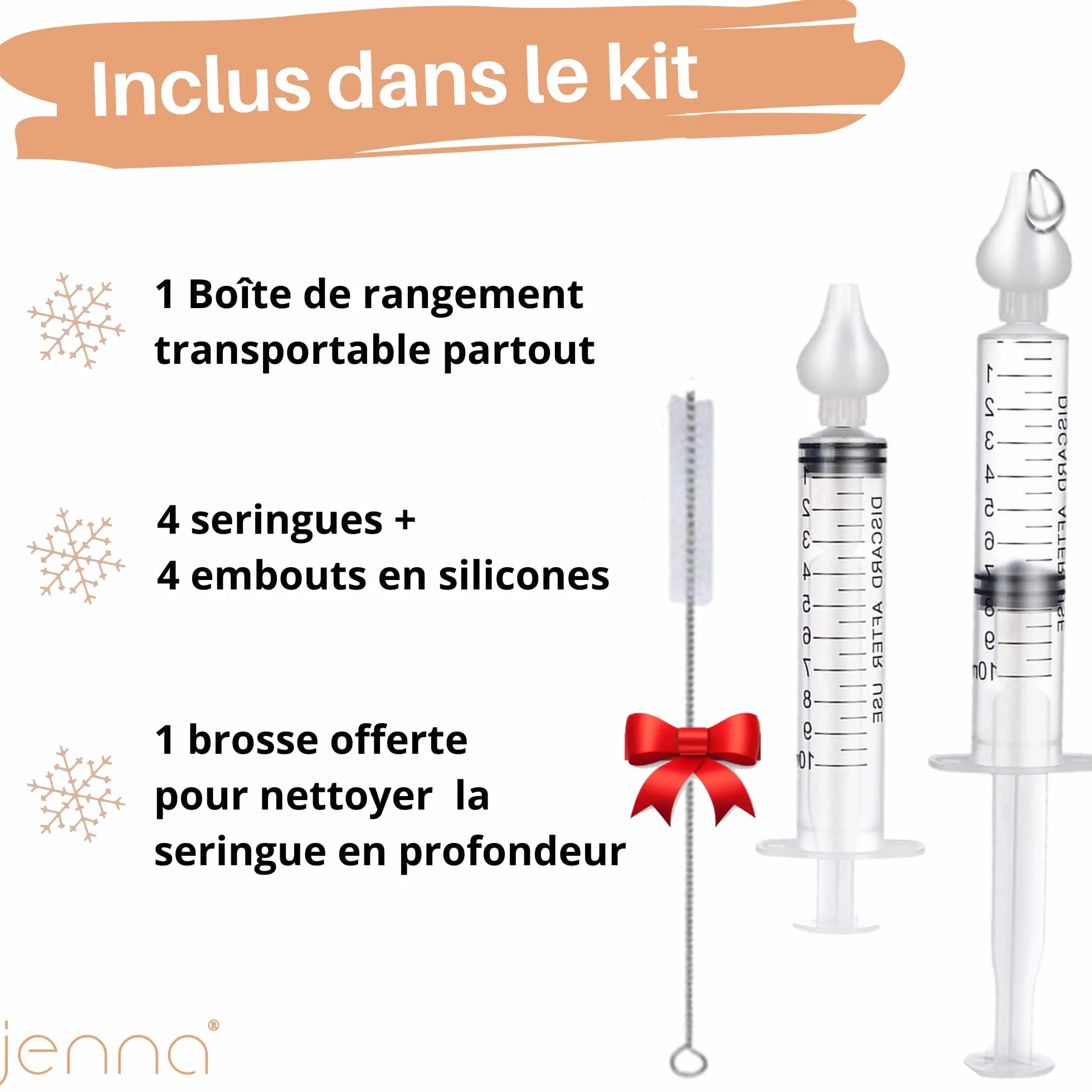 Brosse Offre Bébé Seringue Nasale 10ml Mouche Bébé Irrigation Nasale Enfant Rinçage Sinus Hygiène