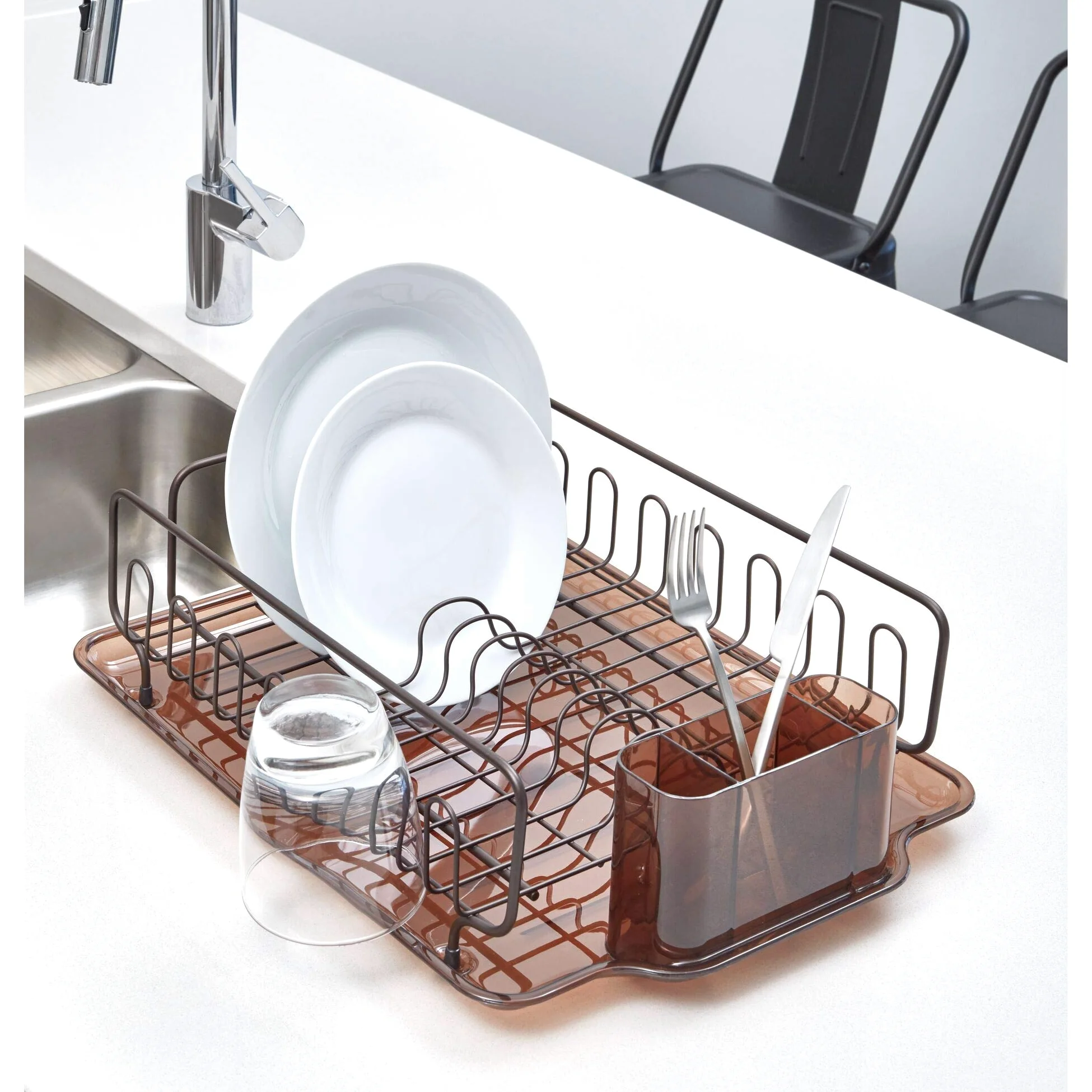 iDesign 68982EU Forma Lupe Égouttoir 2 Ambre/Bronze