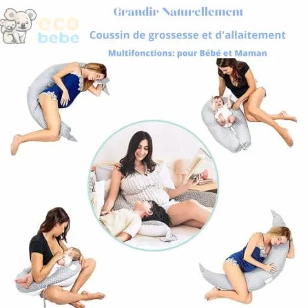 Coussin de Grossesse et d'Allaitement XXL OEKO-TEX Eco-bébé