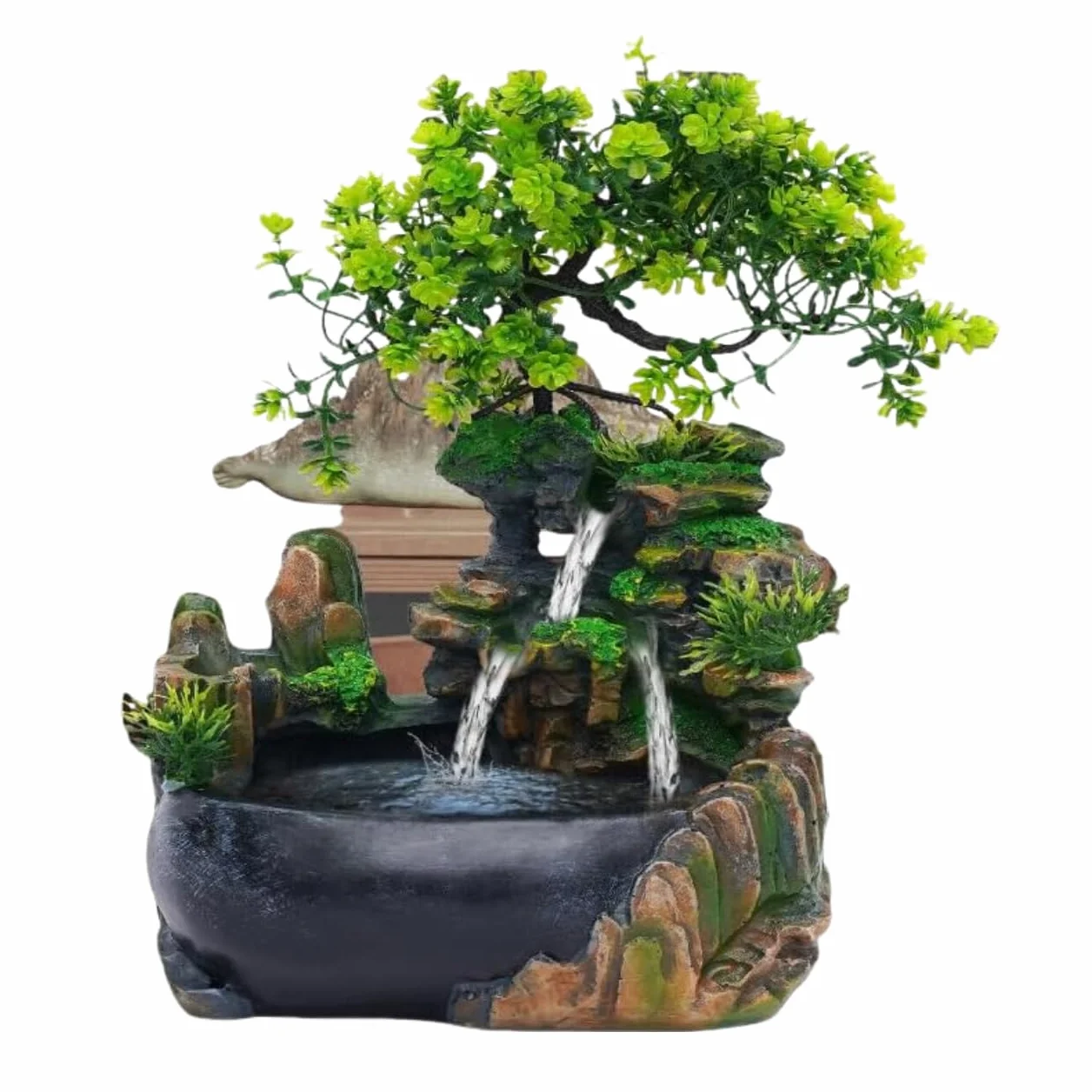 Fontaine d'intérieur LED Table Salon Bureau Cascade Décoration Plantes