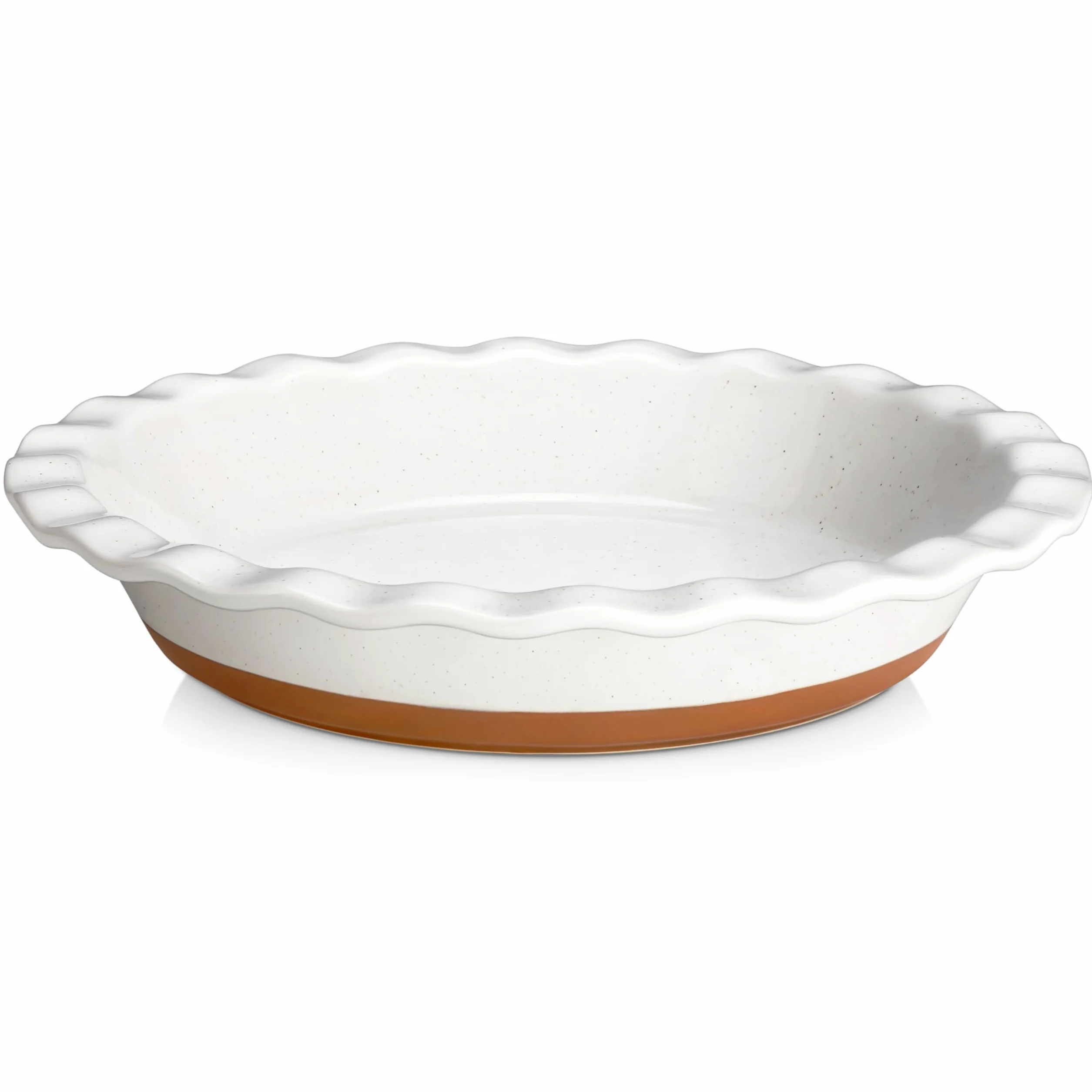 MALACASA Série TARA 1 Pièce Moule à Tarte en Grès | φ 23 cm, 1260 ml | Plat à Tarte avec Motif de Sésame | Passe au Lave-vaisselle | Parfait pour Tartes, Gratins, Gâteaux, Desserts et Lasagnes