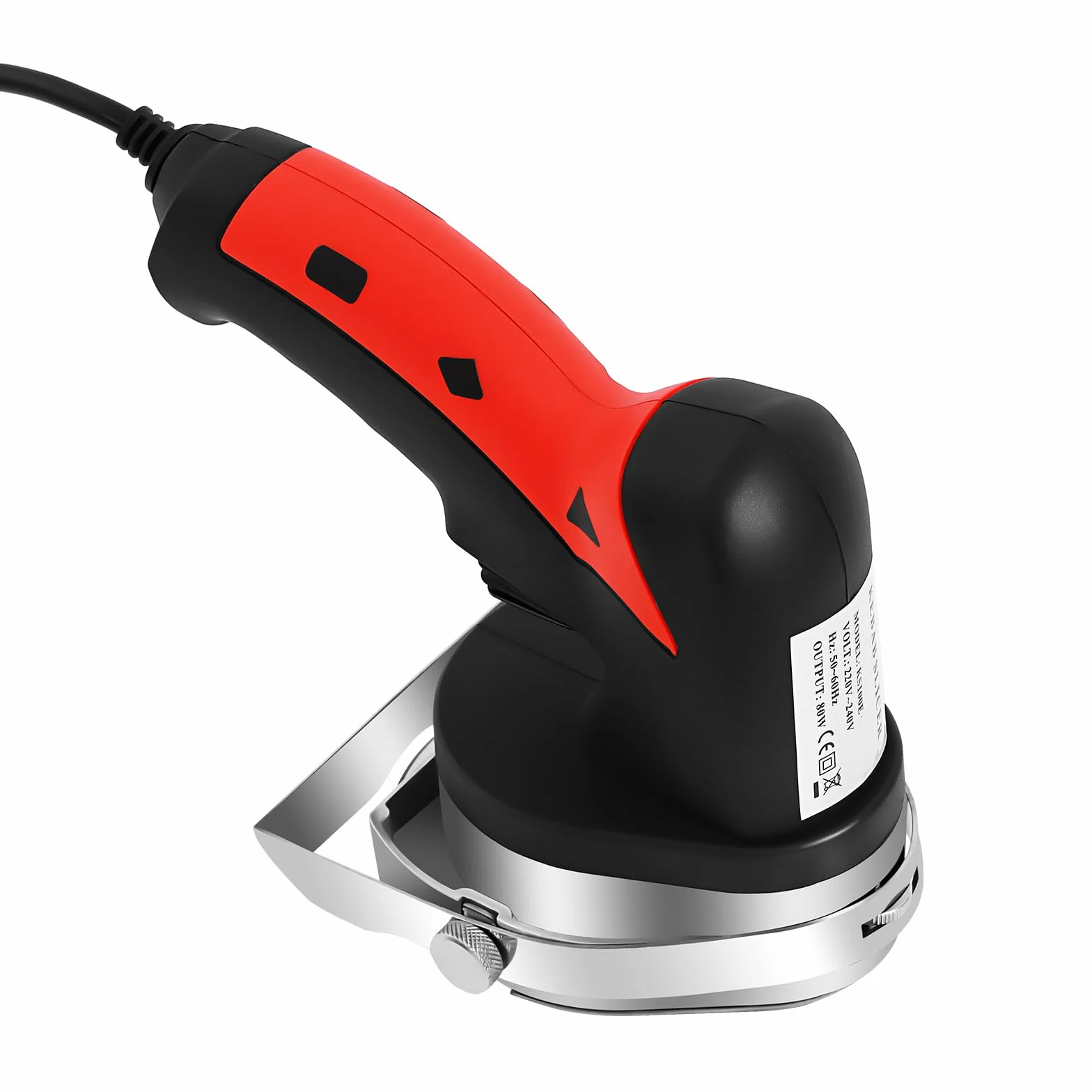 Coupe-kebab électrique 80 W moteur cuivre épaisseur réglable 1-8 mm lames acier inoxydable rouge/noir