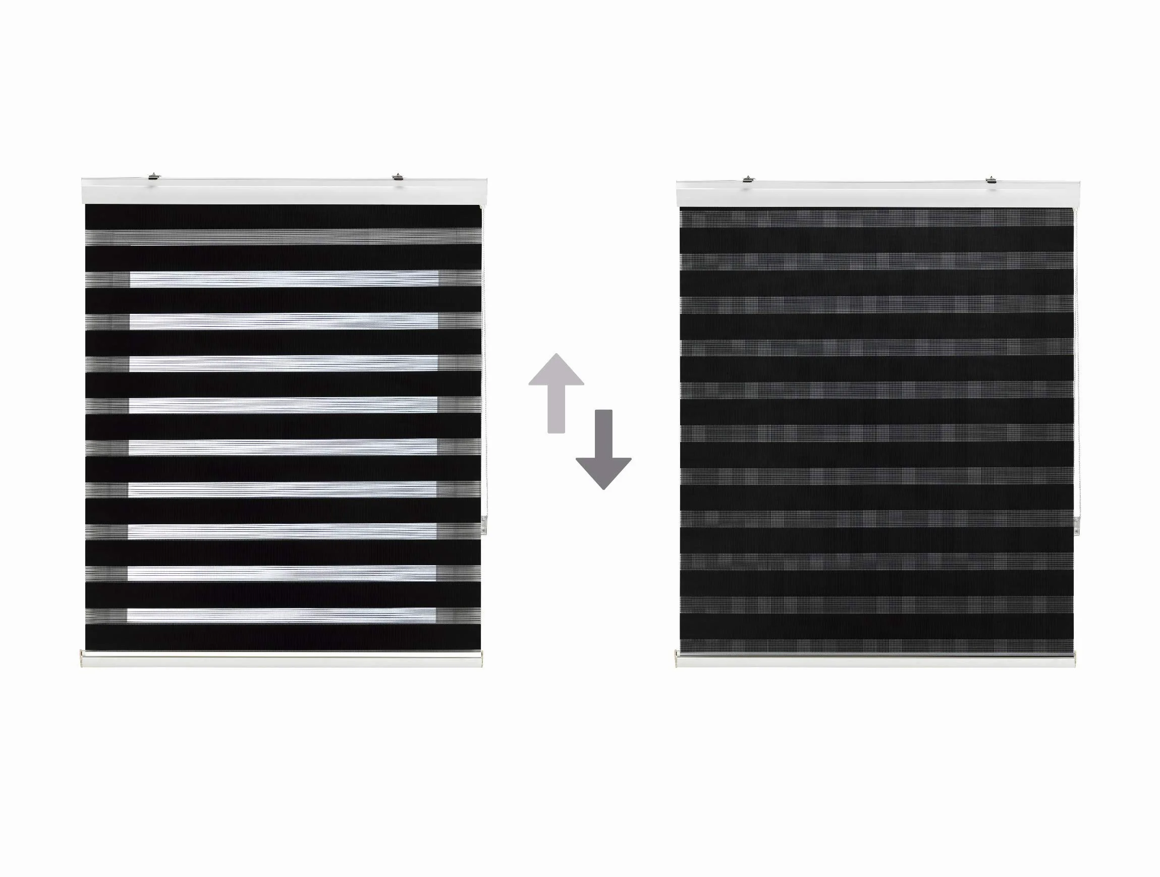 Blindecor Vela Store Enrouleur Double Tissage Prime avec galerie | Noir, Store Enrouleur 180 x 180 cm (Largeur x Hauteur) | Taille du Tissu 177 x 175 cm | Store Jour et Nuit élégant