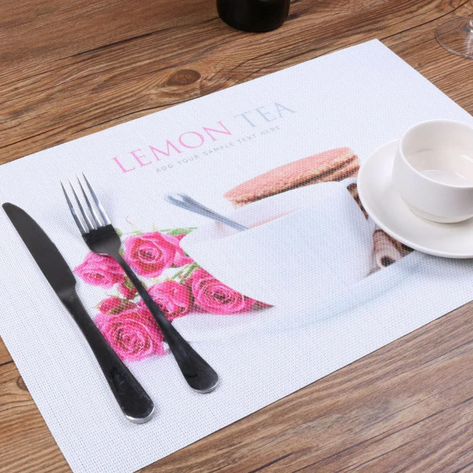 Lot de 4 Set de Table en PVC - Lavables, Antidérapants, Faciles à Nettoyer, pour hôtels, Restaurants, Restaurants - 45 x 30 cm