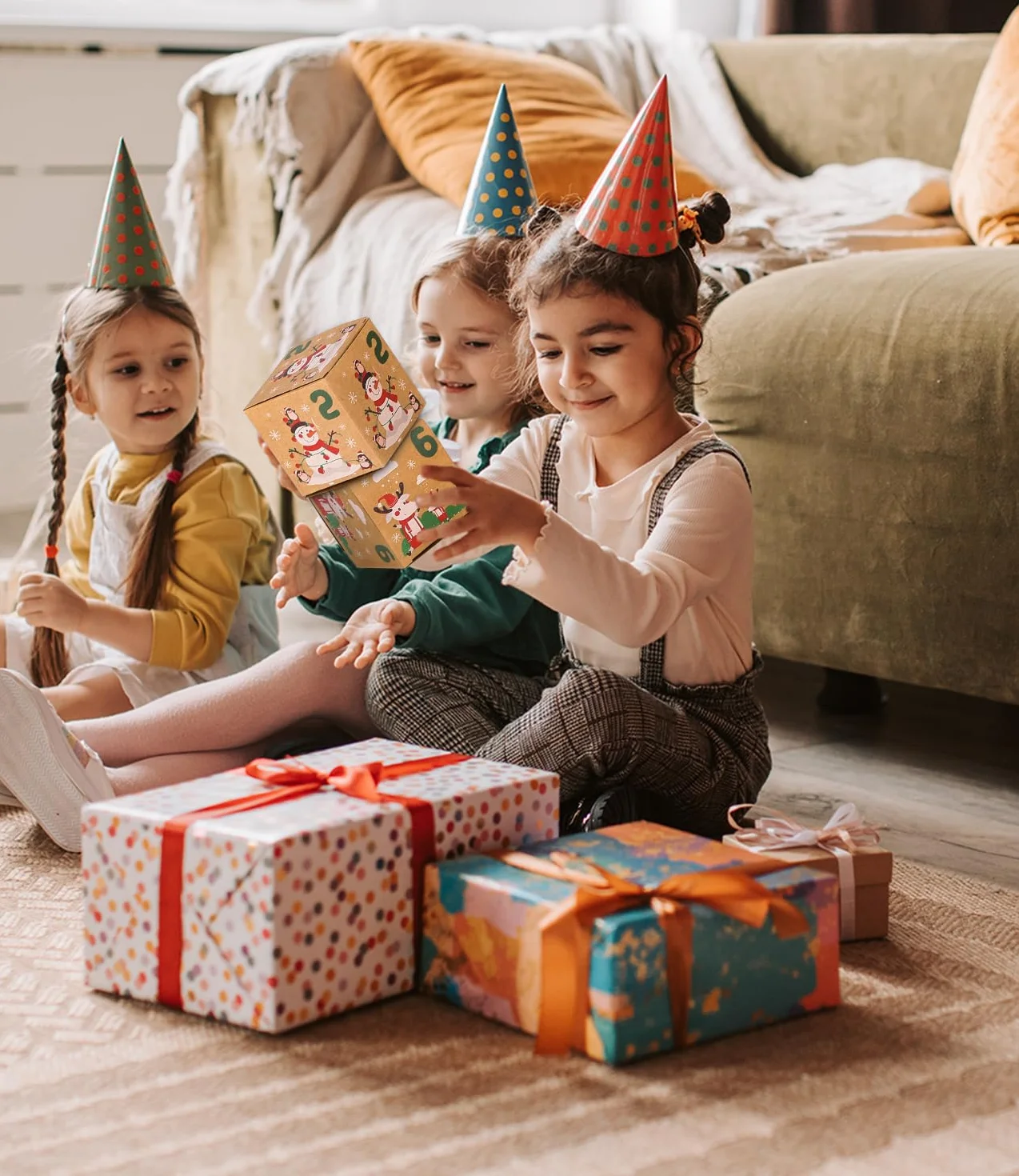 Calendrier de l'Avent 24 pièces Boîtes Kraft DIY Set Cadeau Noël