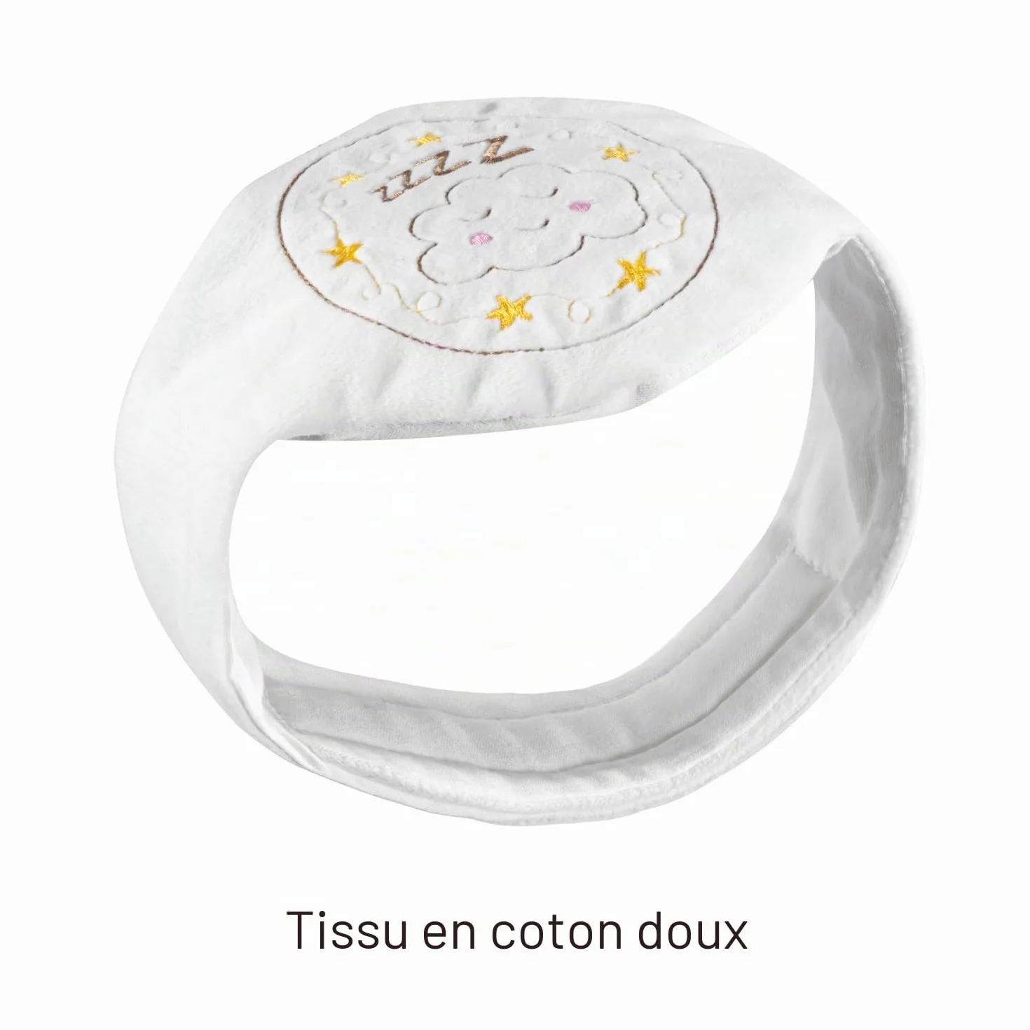 Babyjem Ceinture blanche en noyaux de cerises pour bébés 0-12 mois, ajustable, 100% coton