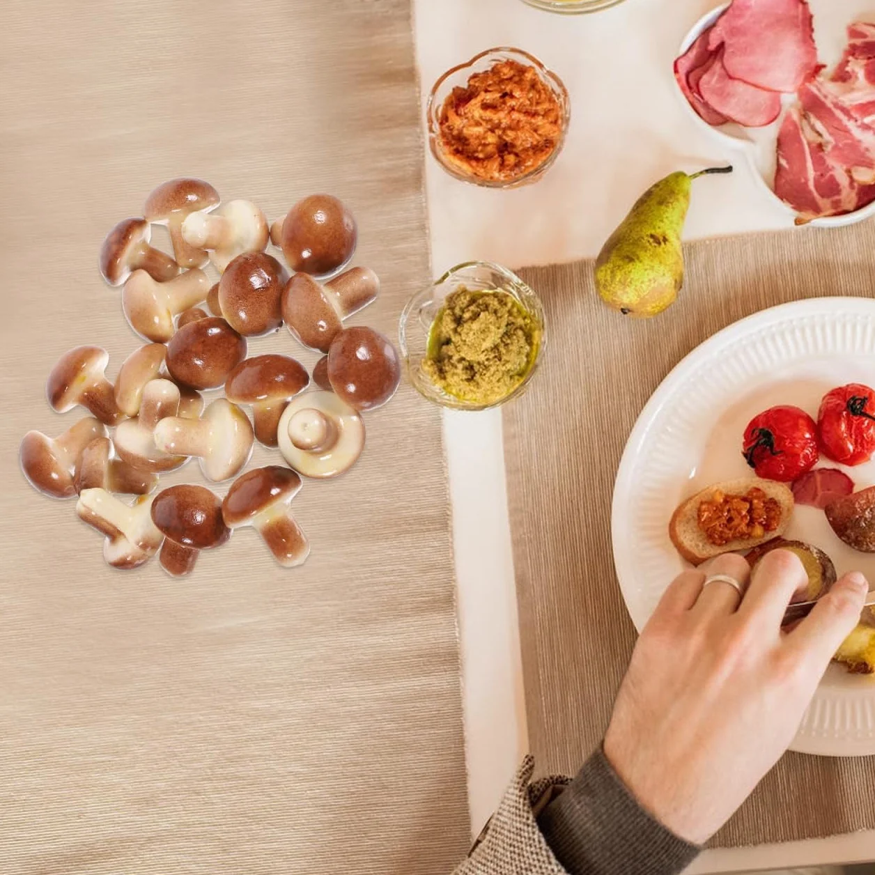 GLEAVI Miniatures Champignons 20 Pièces Décoratifs pour Photo Bureau Enseignement
