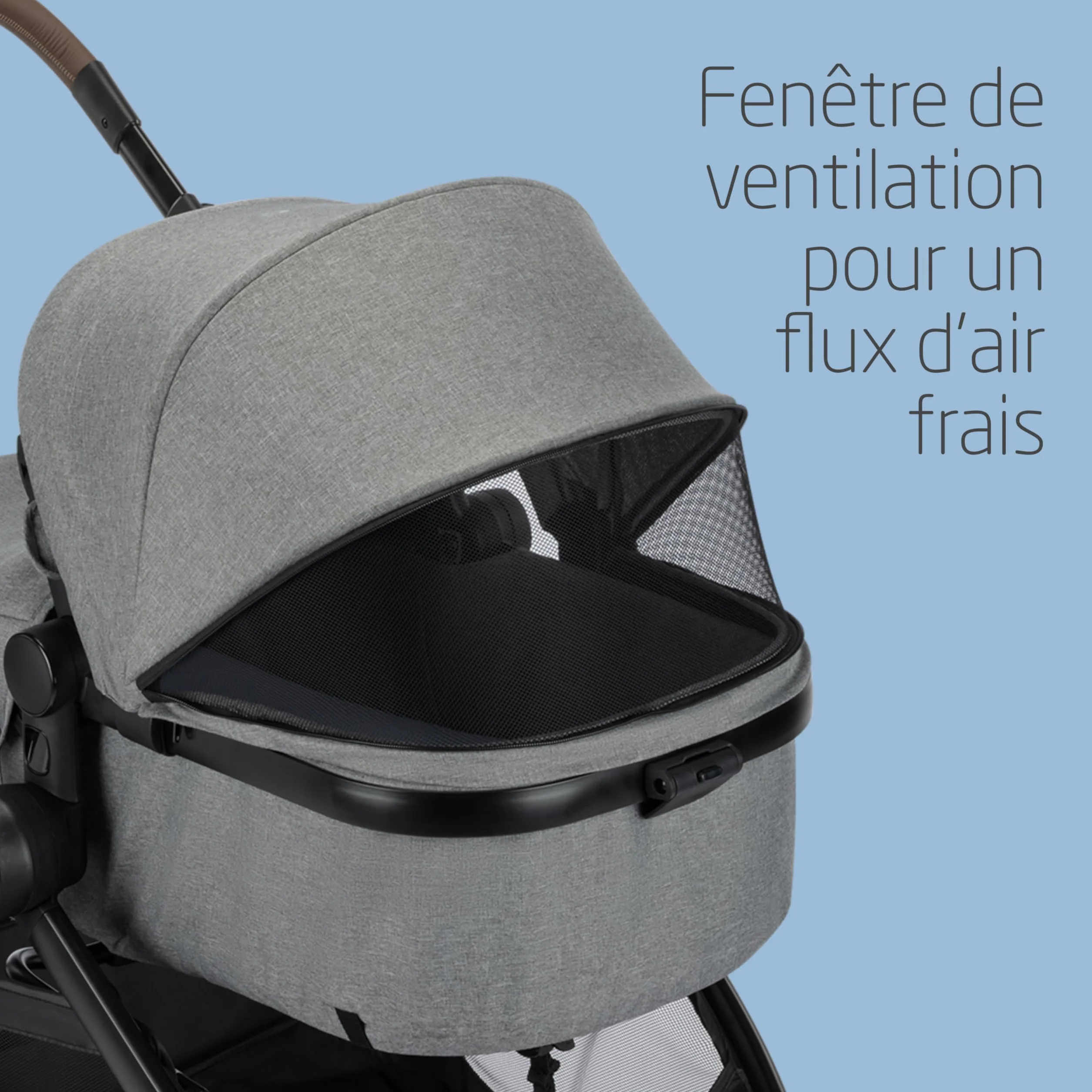Maxi Cosi Zelia Select Trio Poussette 3 en 1 Siège auto Bébé CabrioFix S i-Size Gris 0-4 ans 0-22 kg Pliage Une Seule Main Compacte Réversible