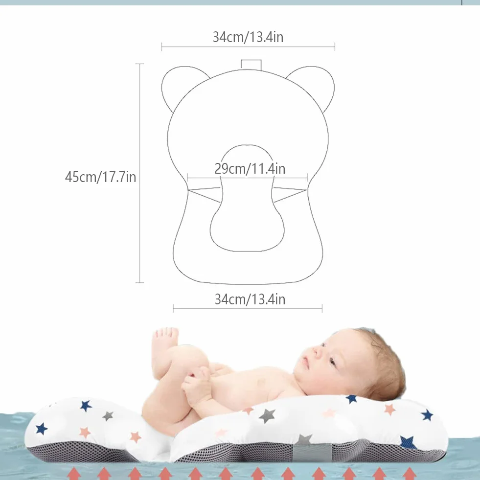 Oreiller Bain Bébé Antidérapant Siège Bain Nouveau-Né Confortable Durable