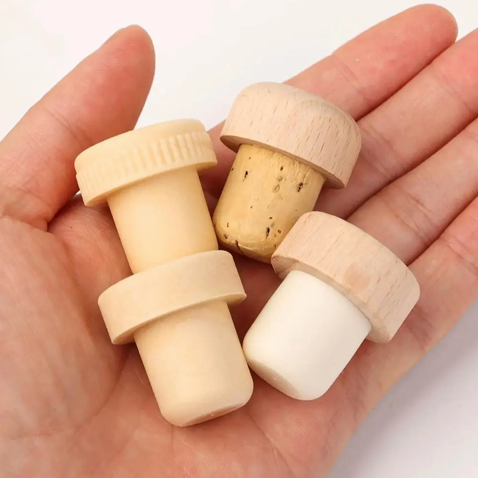 Bouchons en forme de T 50pcs vin Champagne bouchon bouteille caoutchouc couverture fournitures barre cuisine d'étanchéité outil for bière Soda liège(Color3)