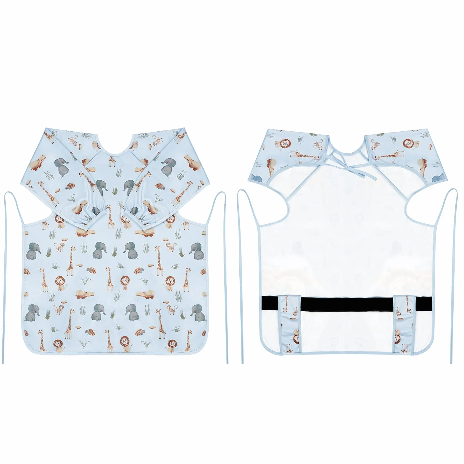 Vicloon Bavoir Manches Longues Bébé Imperméable Couverture Complète Résistant à l'Eau Taille Unique 6-36 Mois