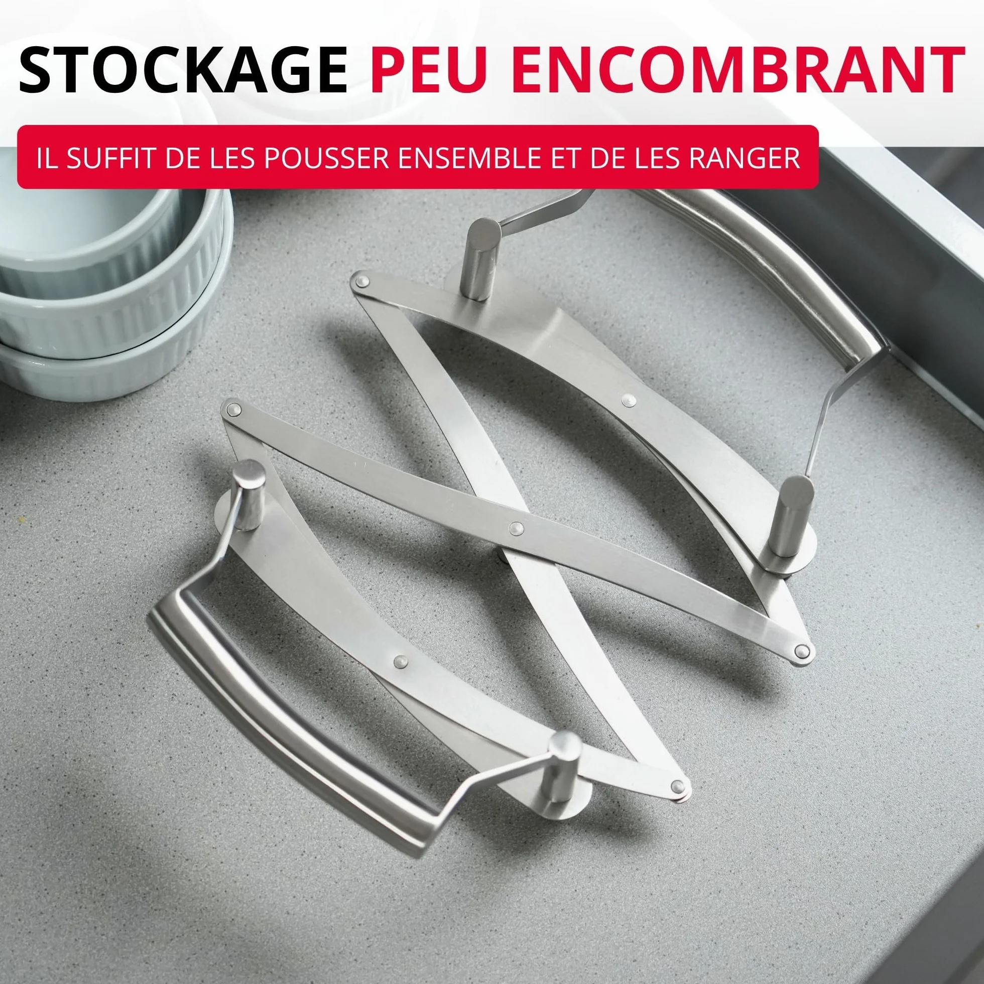 Westmark Dessous de Plat Extensible Acier Inoxydable Flexi 18-42 cm Argenté