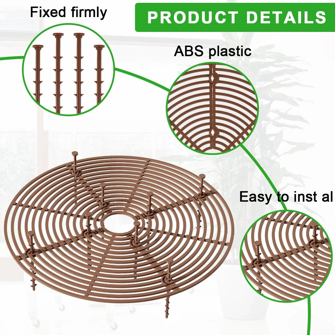 Grilles de Pots de Plantes 4 Pièces, Cache-Pot de Fleurs Jusqu'à 30 cm, Protection Sol pour Plantes Contre Chats Enfants