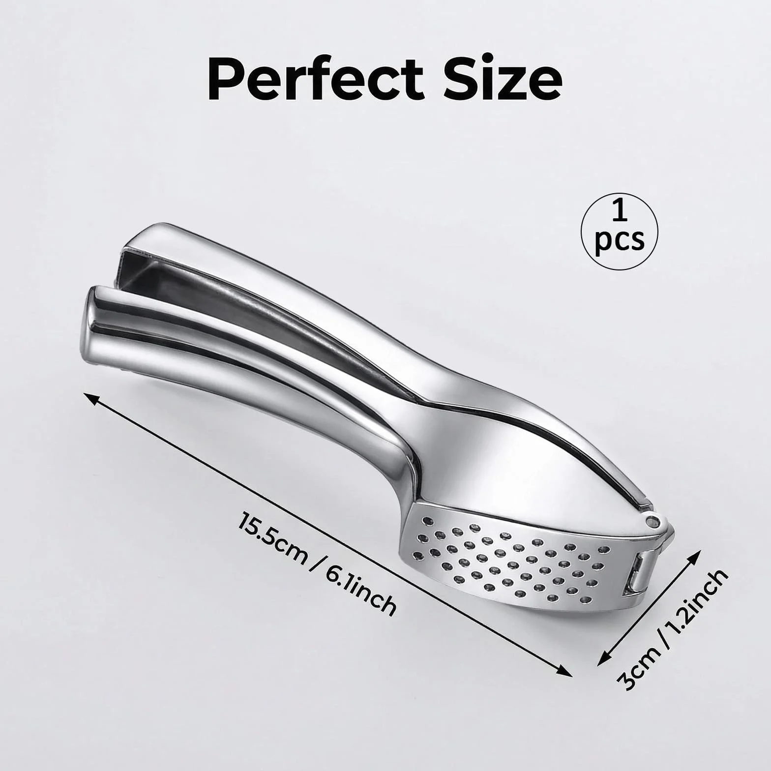 Presse Ail Inox Professionnel Hachoir Robuste Acier Inoxydable Écrase Sans Effort