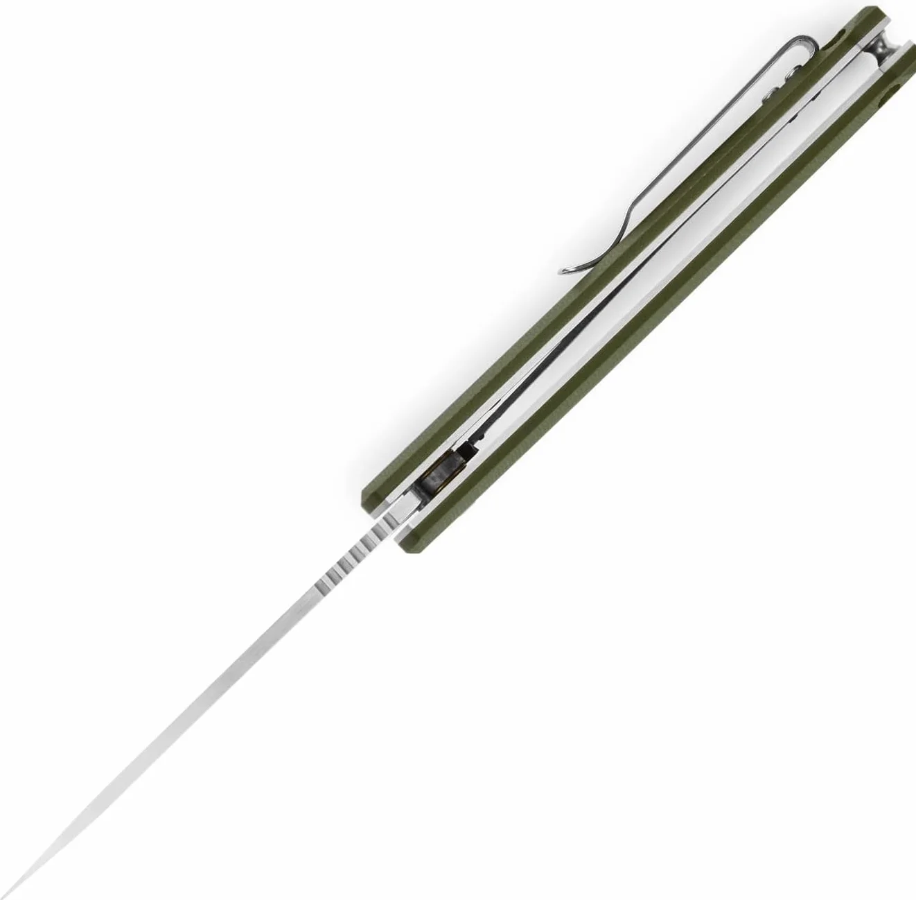Inconnu Buck 7251 Couteau Lame Acier 7Cr Manche G10 Vert 11,5 cm