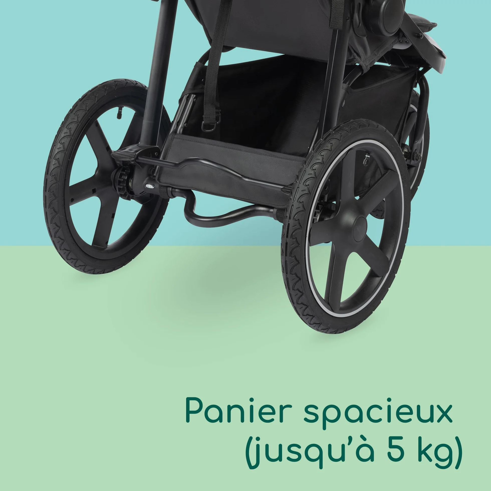 Bebeconfort Cloudy Poussette Tout Terrain 0-4 ans 22 kg Pliage Rapide Guidon Réglable Mineral Graphite