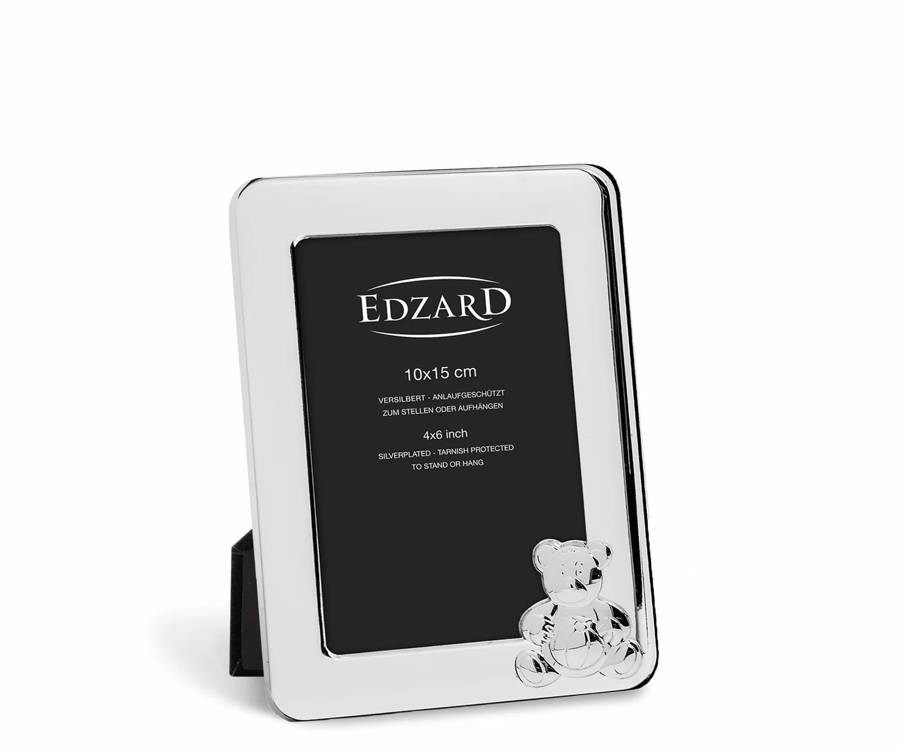 EDZARD Cadre Photo Enfant 10x15 cm Argenté Résistant à la Ternissure