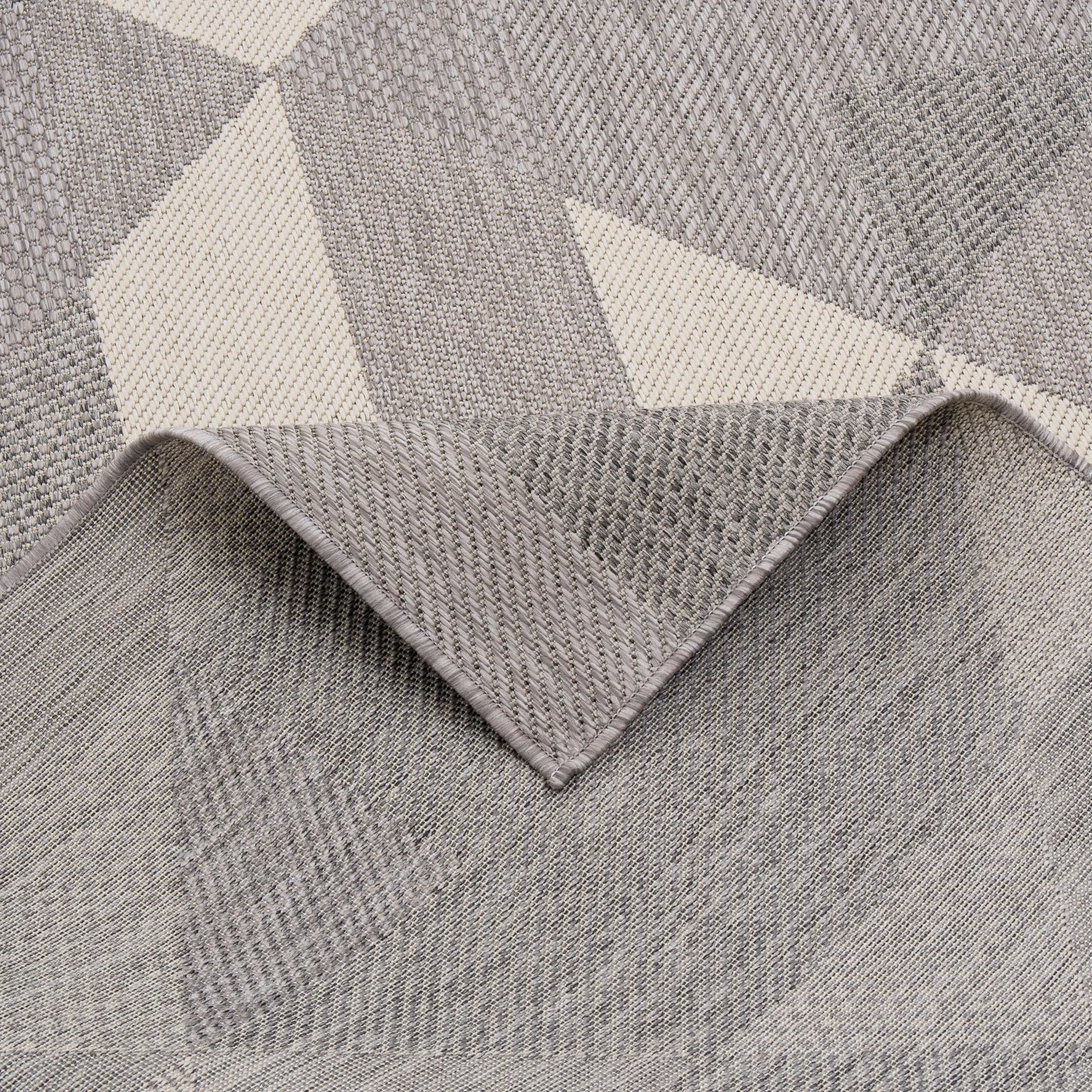 Tapis Intérieur & Extérieur Carpetto Gris Moderne – Balcon Terrasse Anti-UV
