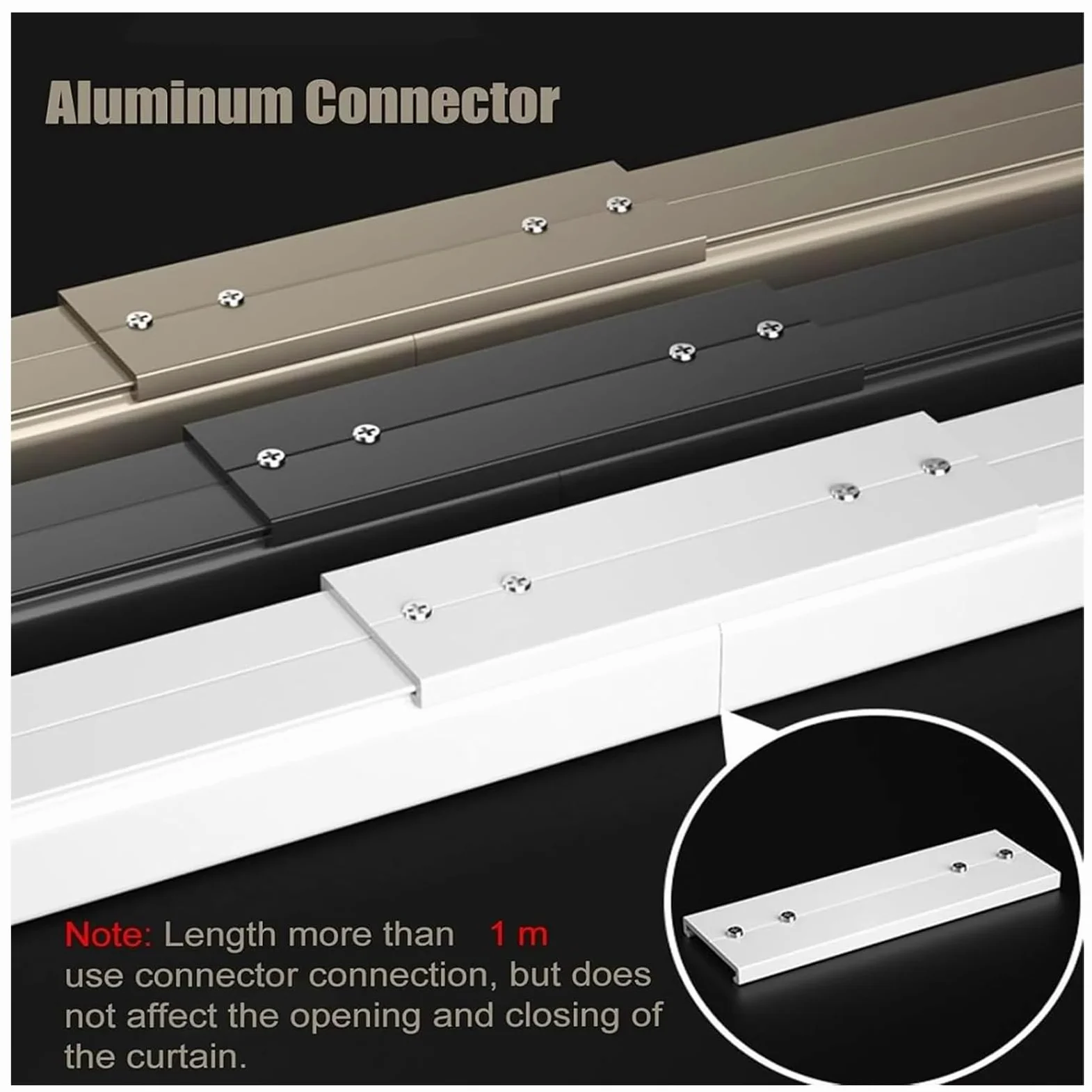 Générique Tringle coulissante alu pour Rideaux épais | Rail de plafond ou mur, longueur extra longue, charge 40kg, glisse silencieuse, usage domestique et commercial