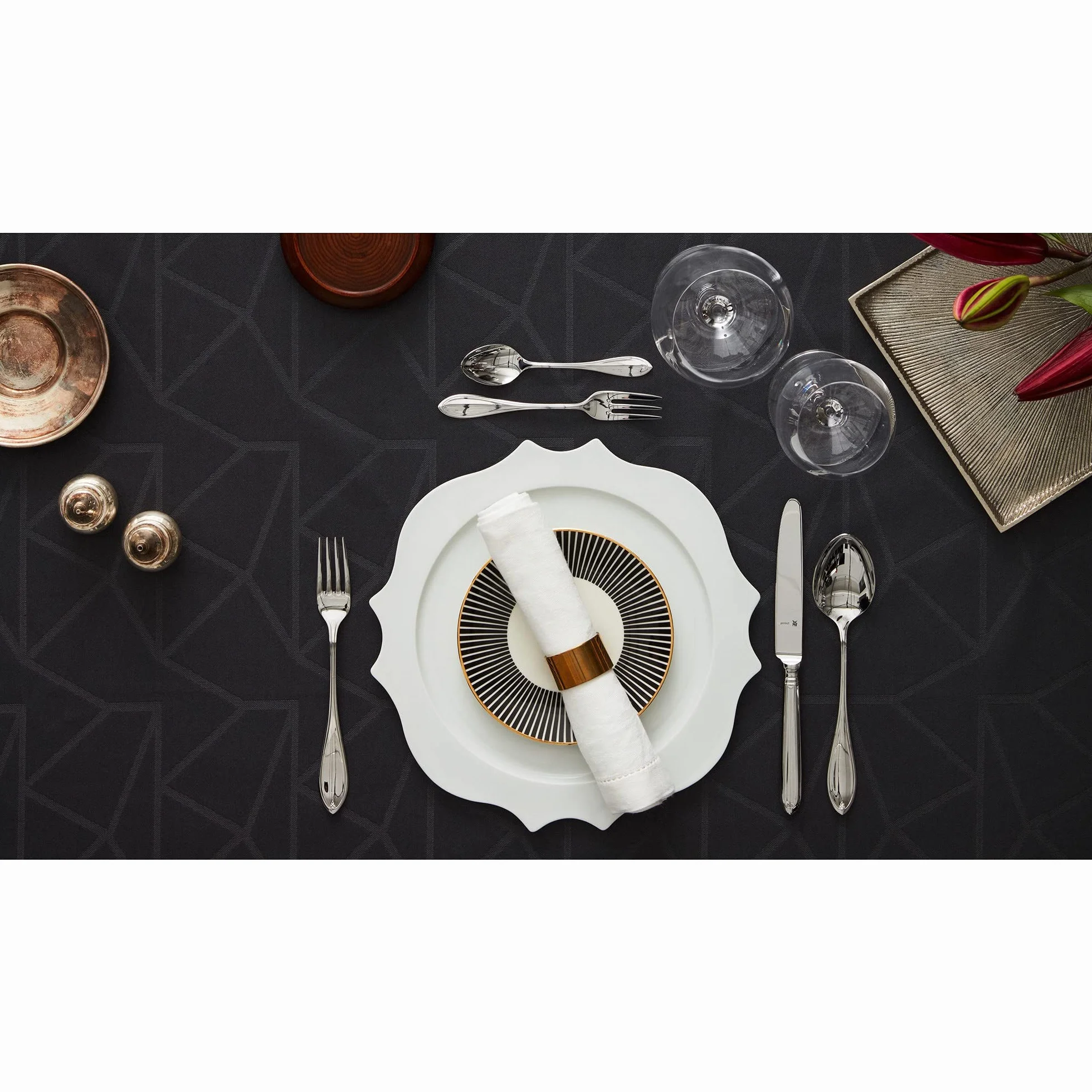 WMF Premiere set de 6 cuillères à expresso, 10,8 cm, cuillère à expresso Cromargan Protect en acier inoxydable poli, petites cuillères résistantes aux rayures, passent au lave-vaisselle