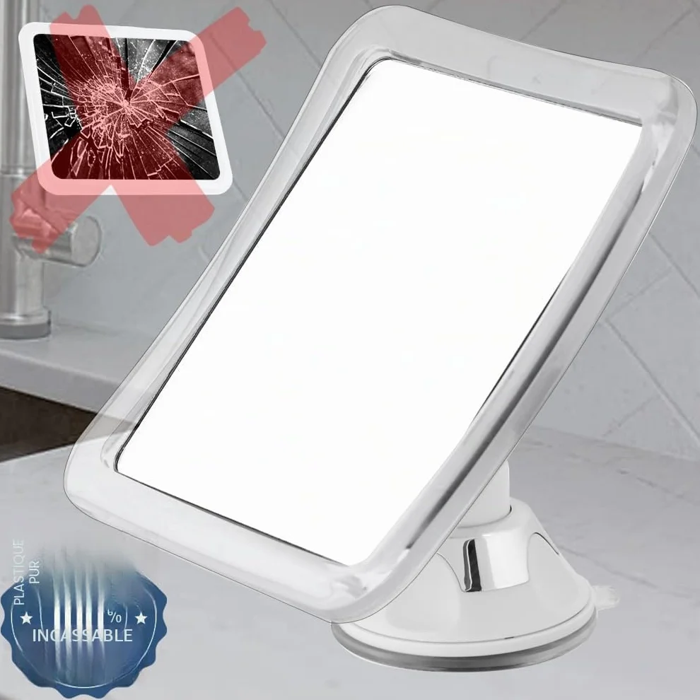 Mirrorvana Miroir de Douche Anti buée 16 cm x 16 cm