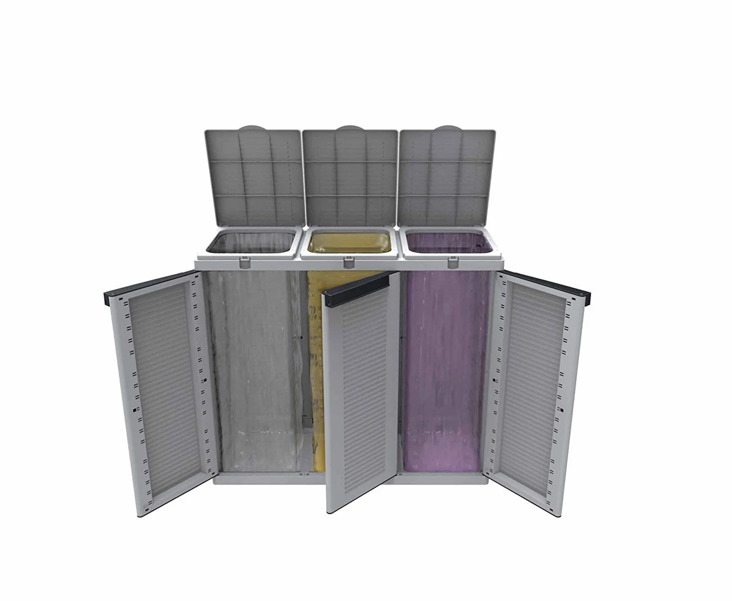 Terry Ecocab 3 Poubelle Recyclage 3 Compartiments 102x39x88,7 cm