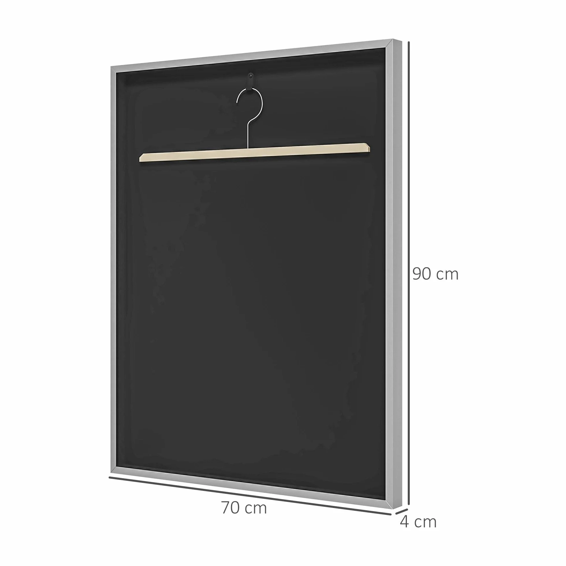 HOMCOM Frame Box T-Frame Cadre Maillot Aluminium Acrylique Protection UV 70 x 90 cm