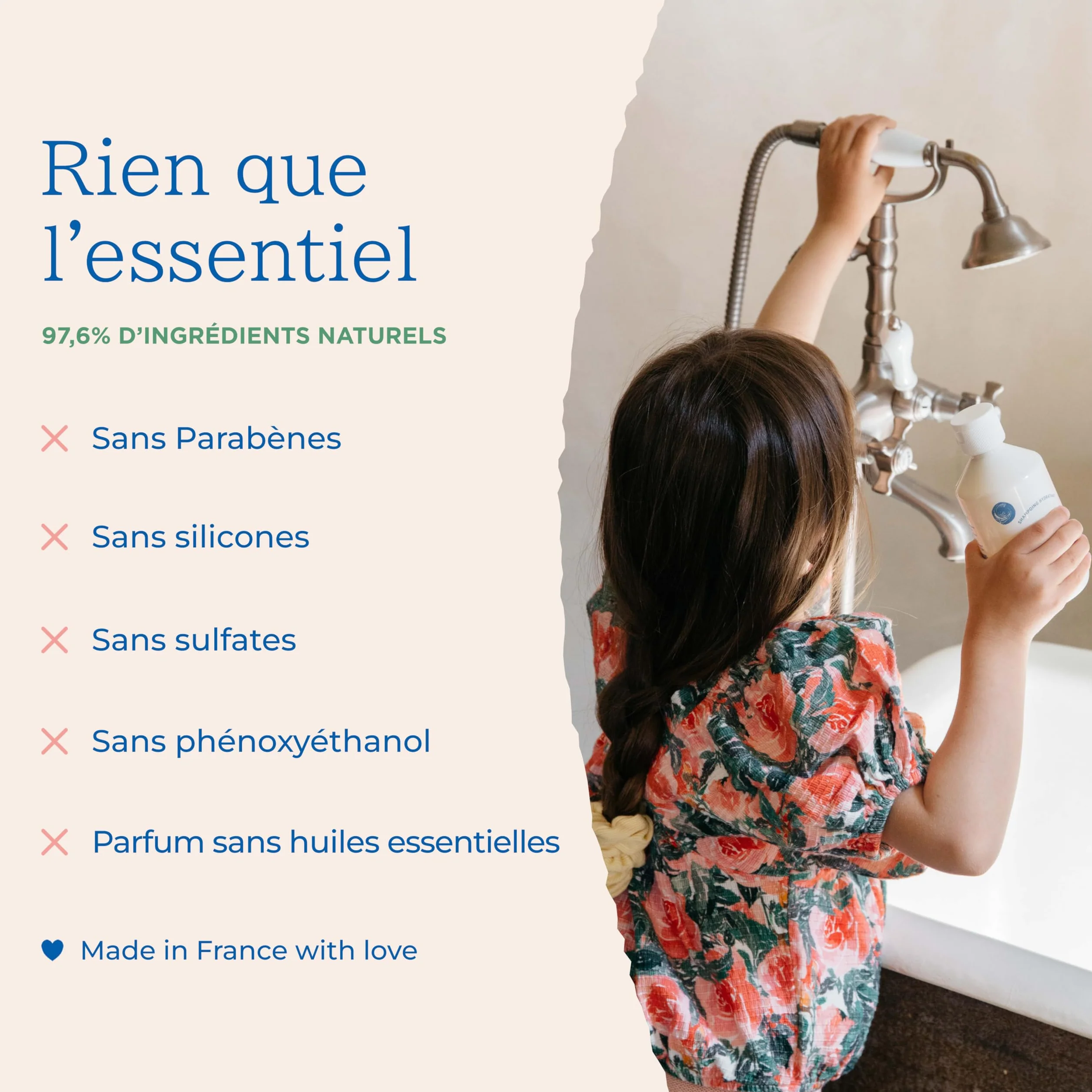 Minois Paris Shampoing Enfant Sans Sulfate & Silicone 300ML Fleur d'Oranger Made in France