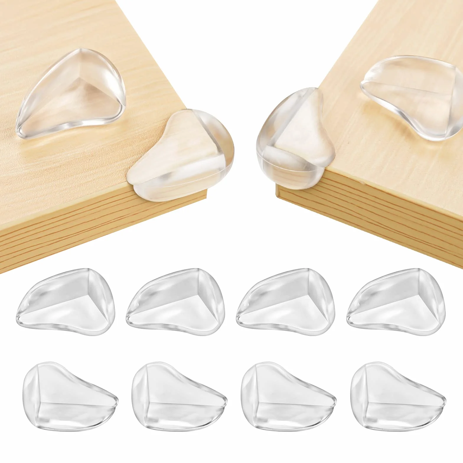 Vicloon Protection Coin de Table Bébé 8PCS Transparent Forte Force Adhérence