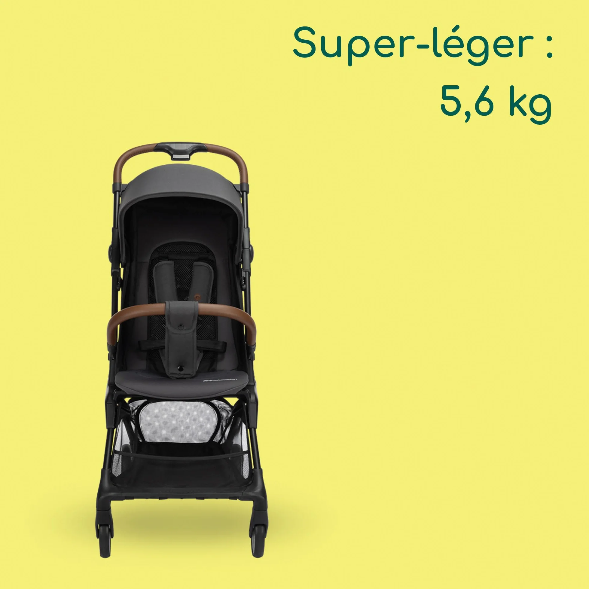 Bebeconfort Zephir poussette bébé compacte 0-4 ans 22 kg légère 5.6 kg voyage cabine siège inclinable panier Mineral Graphite