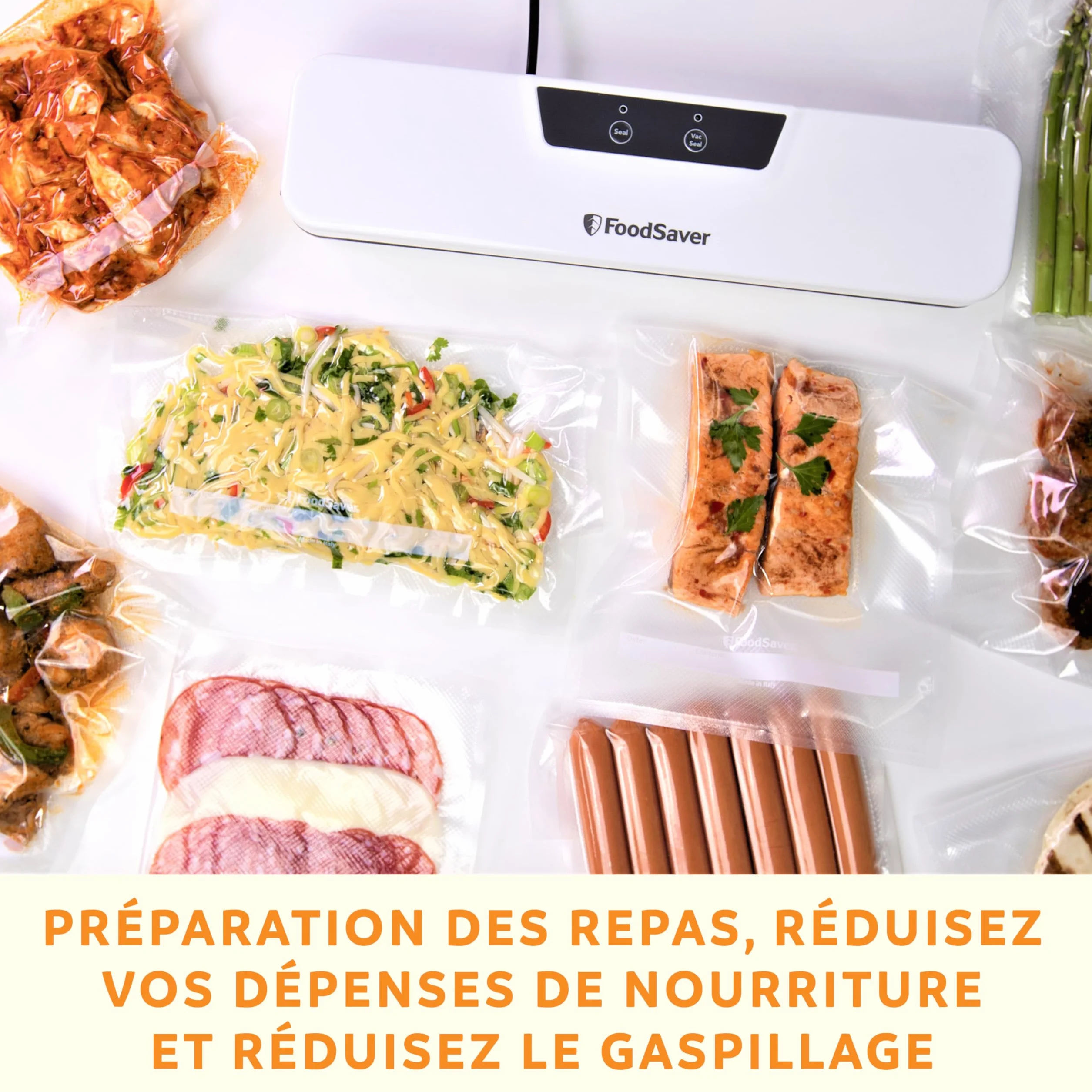 FoodSaver Appareil de mise sous vide avec design compact VS0290X 5 sacs