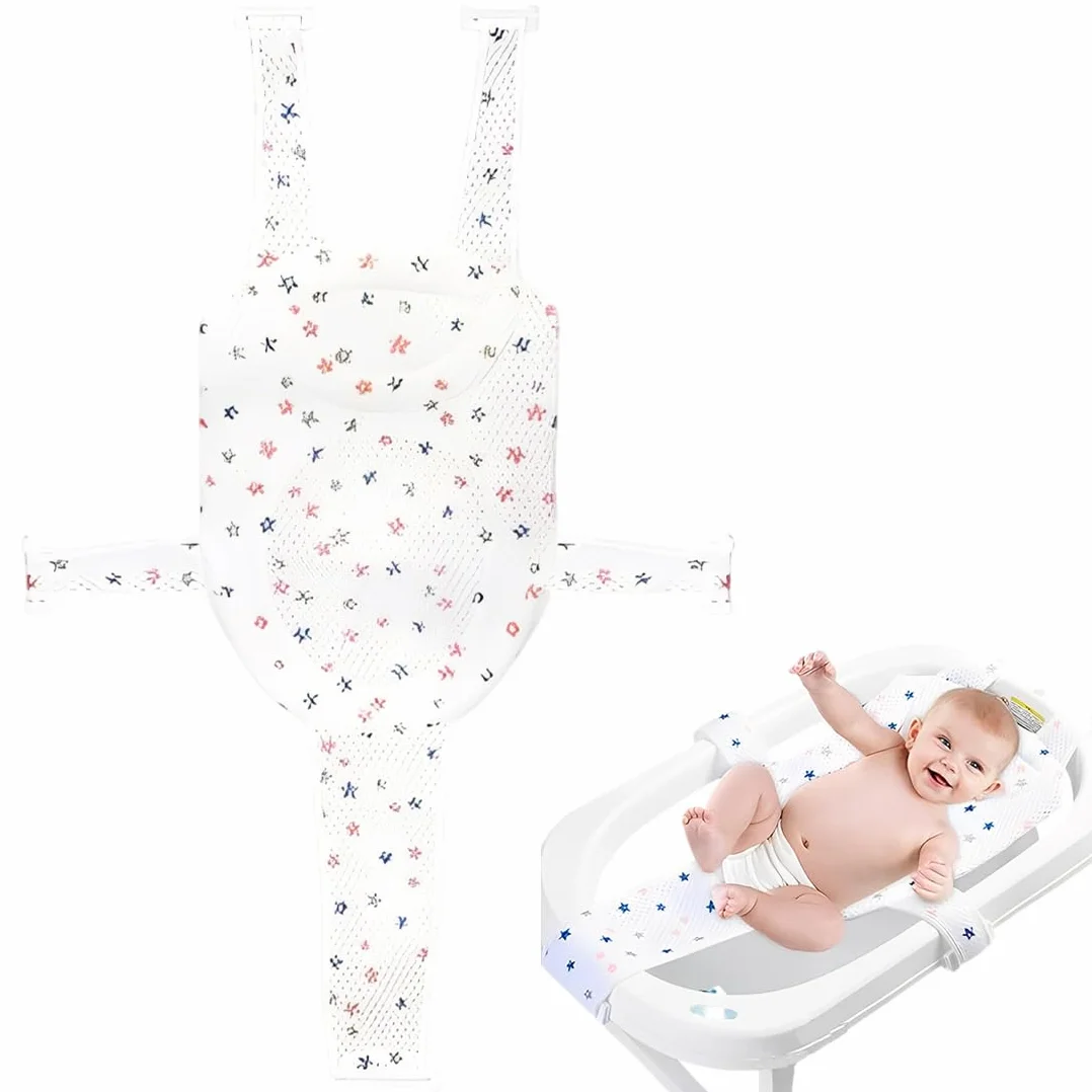 Hamac De Bain Pliable Pour Bébé Antidérapant Coussin Siège Filet 0-36 Mois