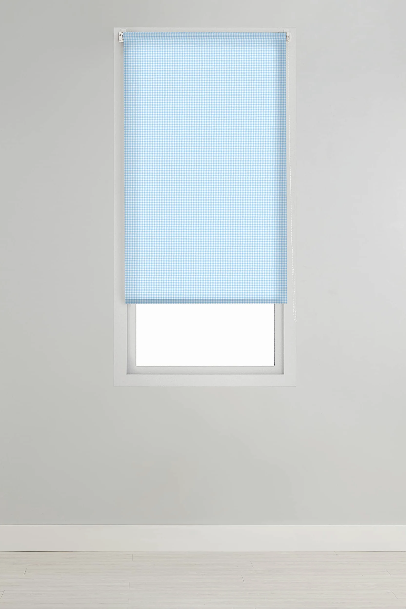 Estoralis | Cuisine | Store Enrouleur | sans Outil Tissu translucide imprimé | Vichy-1 Bleu | 85 x 150 cm. (Largeur/Hauteur) Taille du Tissu 82 x 150 cm. | Stores pour fenêtres et Portes