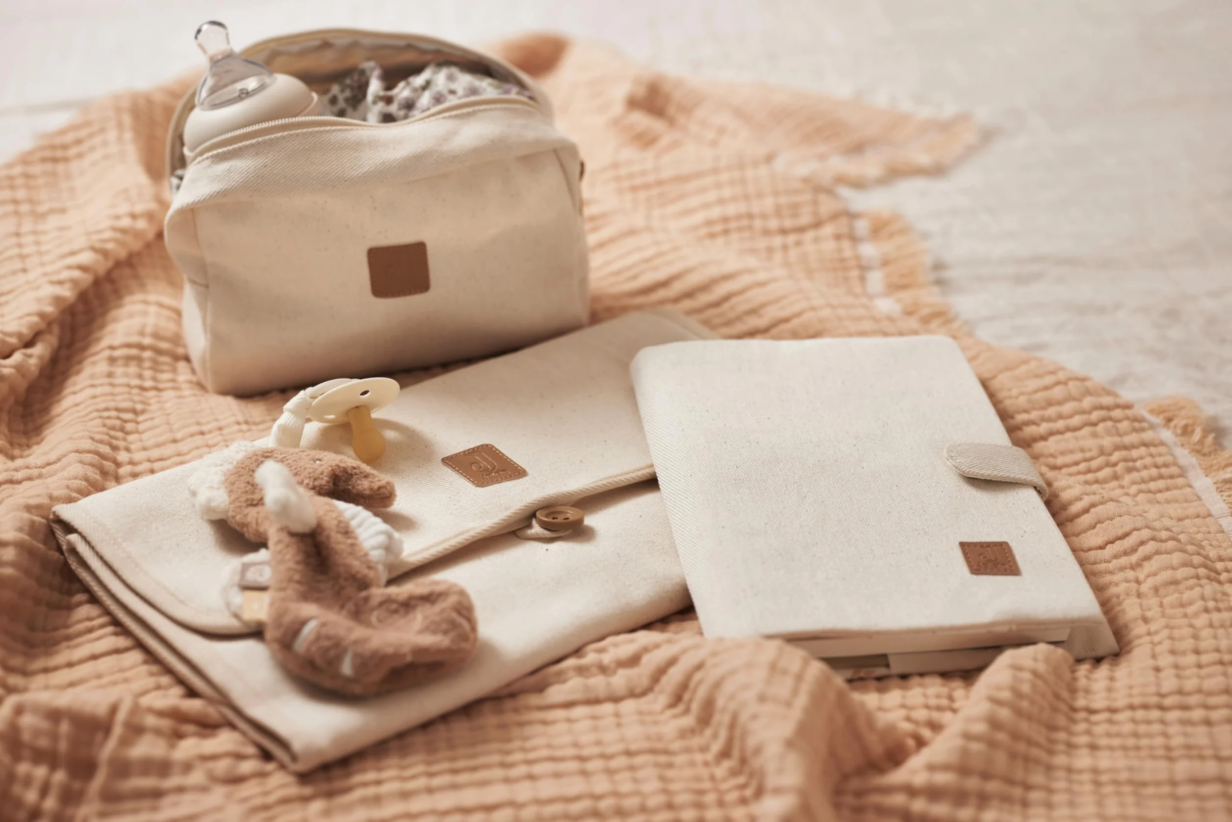 Jollein Sac à Couches en Sergé Naturel 23x19x10 cm Organiseur Beige