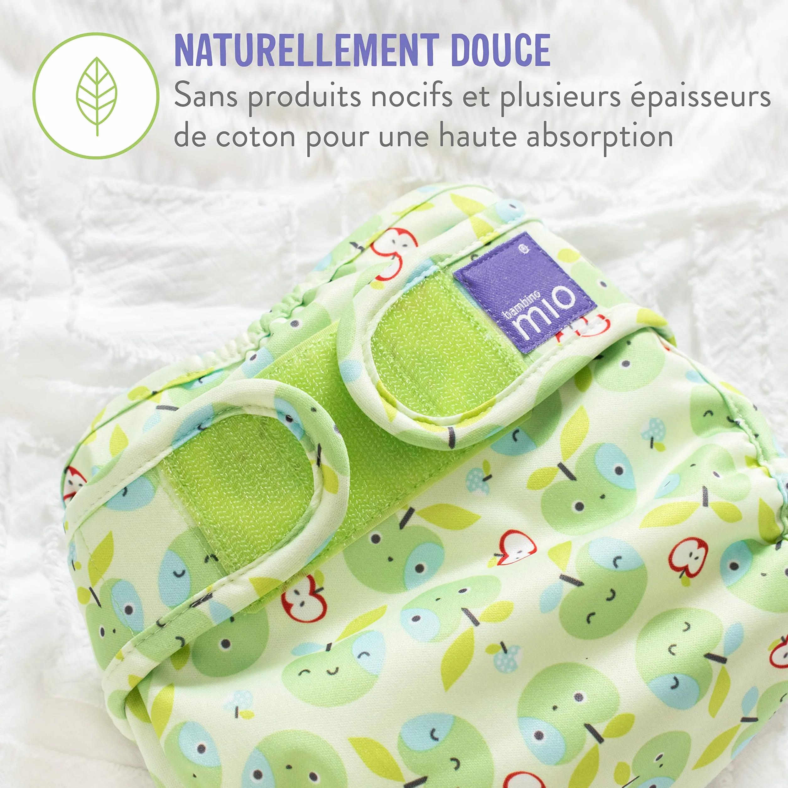 Bambino Mio Mioduo couche lavable tout-en-deux Pomme Craquante Taille 1 (-9 kg)
