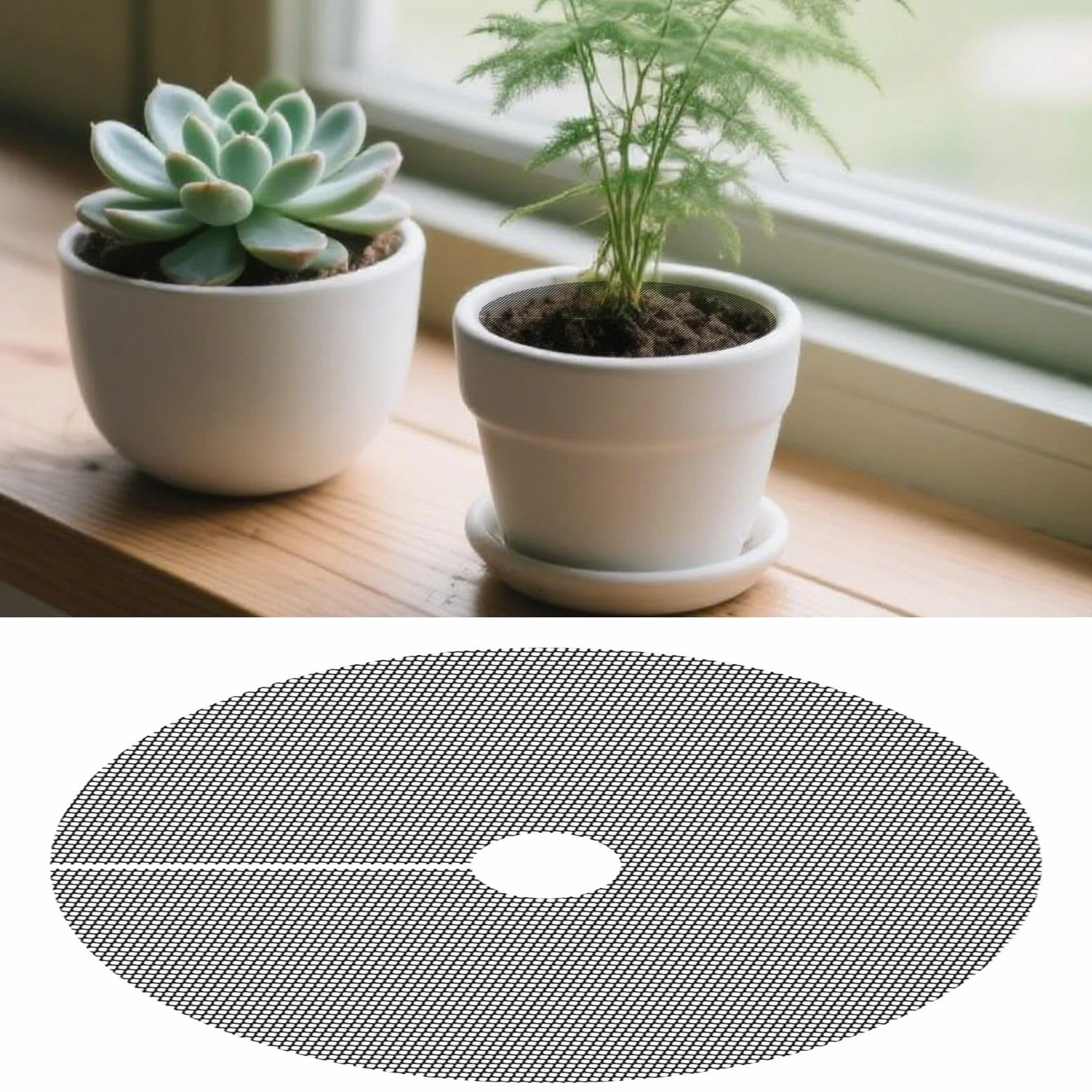 Grille De Protection pour Pot De Plantes & Fleurs Diamètre 40 cm - Empêche Les Chats De Creuser