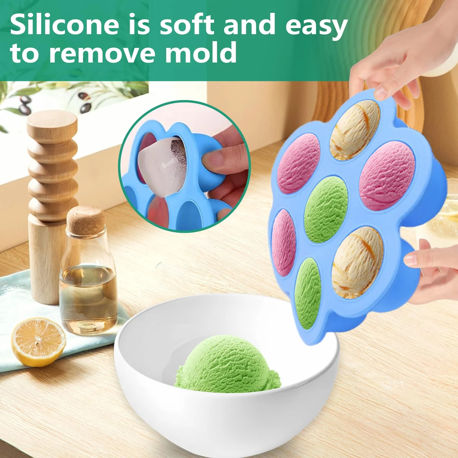 Bac à Glaçons avec Couvercle Bébé, Plateaux de Congélation Aliments Bébé en Silicone, Moule Purée Bébé