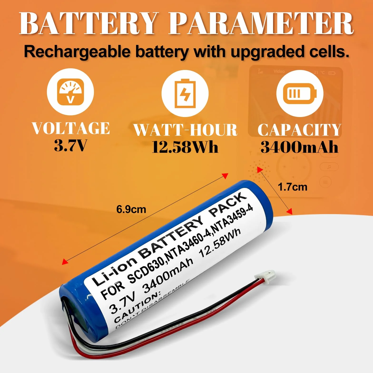 Batterie compatible Philips Avent SCD620 SCD625 SCD630 SCD831 SCD833 SCD835 SCD841 SCD843 SCD845