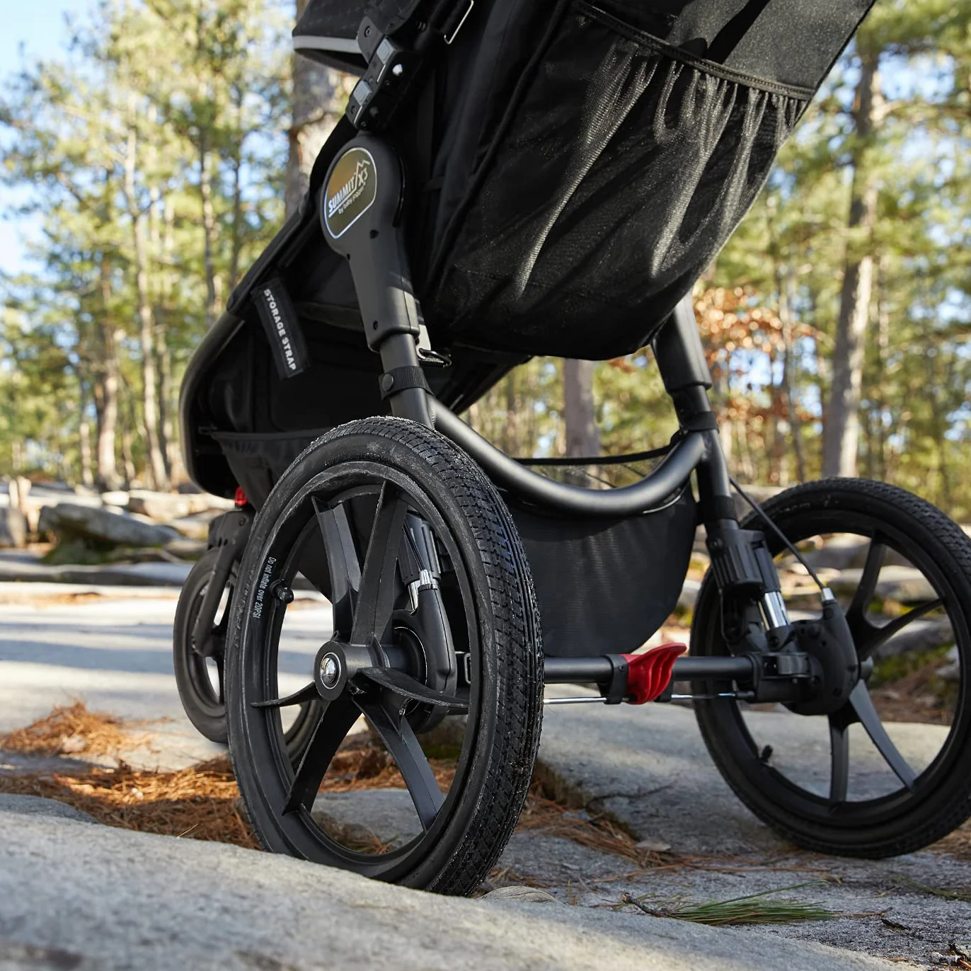 Baby Jogger Summit X3 Poussette de jogging pliable 3 roues frein à main Noir nuit