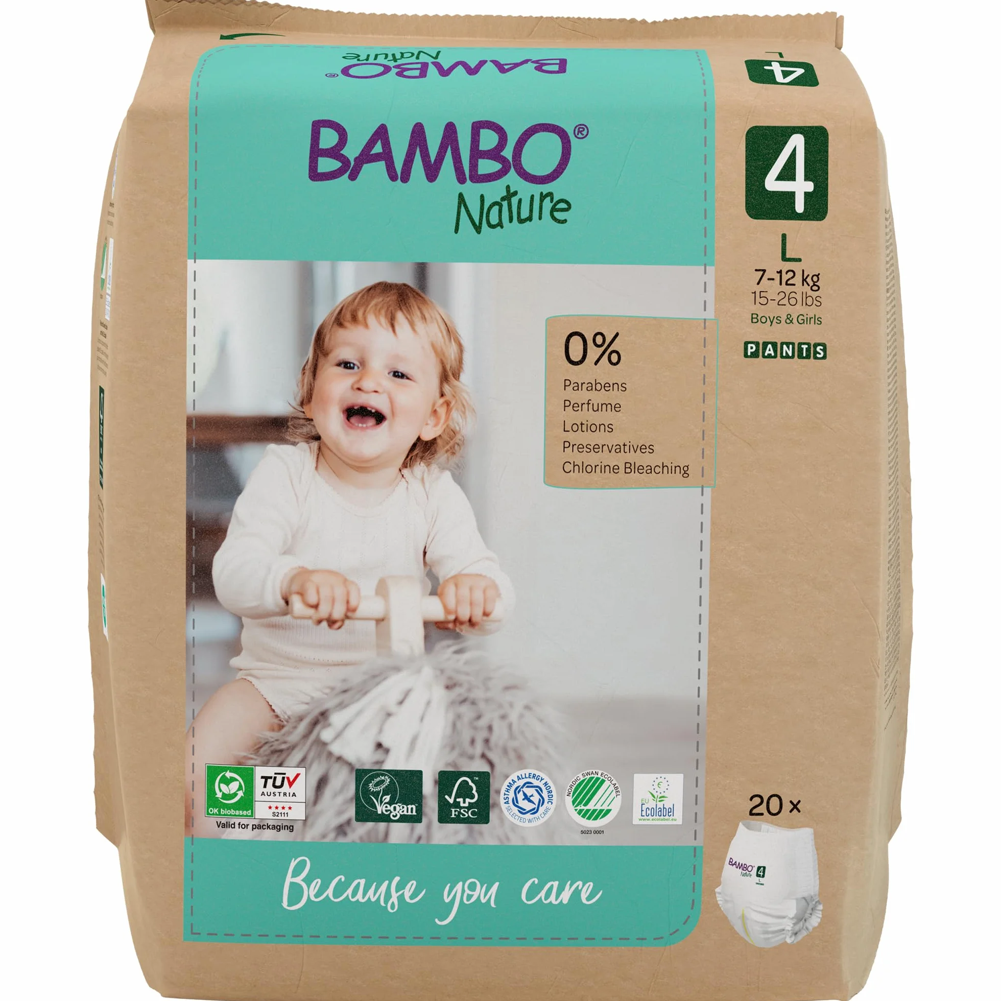 Bambo Nature culottes d'apprentissage taille 4 L 20 pièces