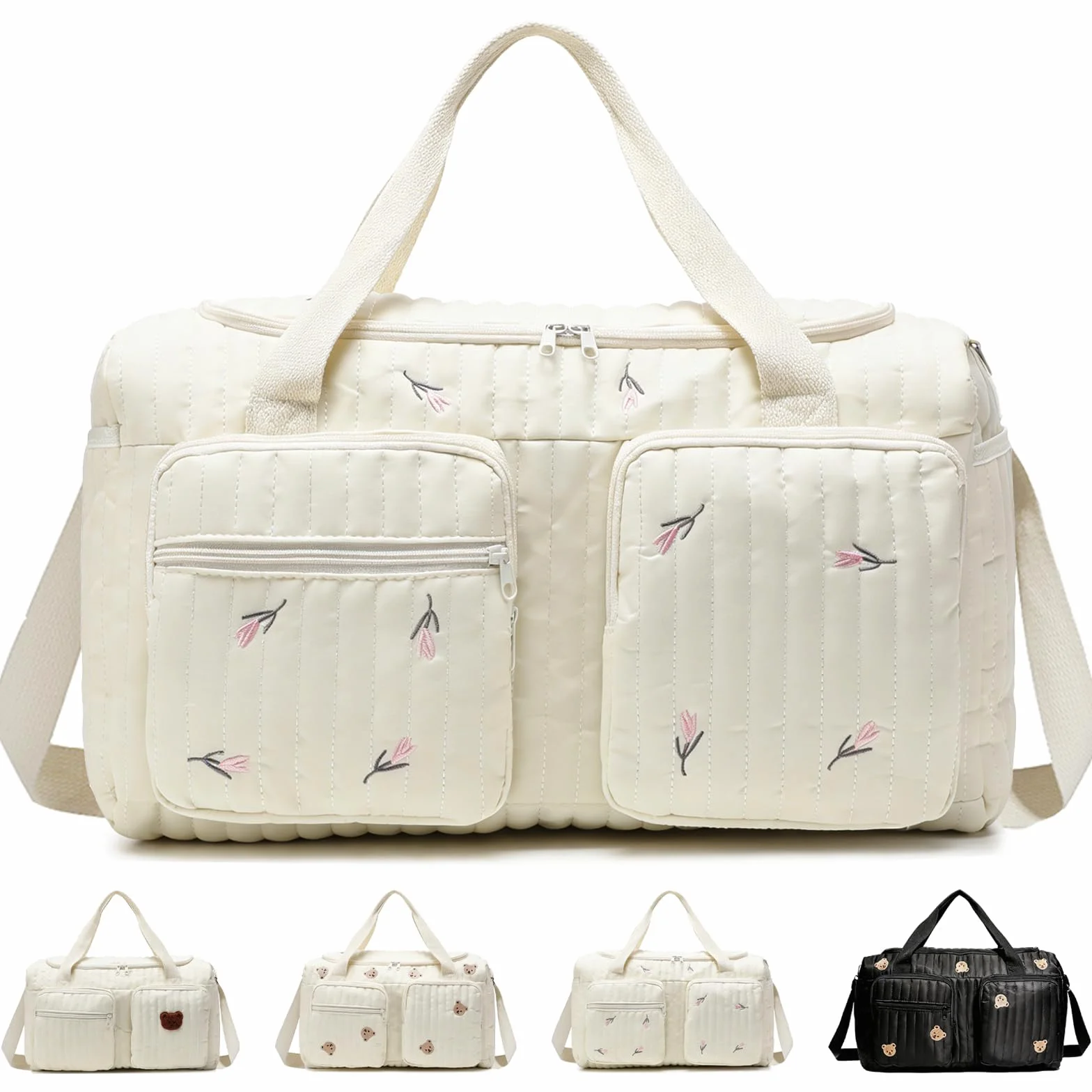 Sac Langer Maternité Grande, Sac pour l'hôpital, Change Bebe Mommy Bag Matelassé