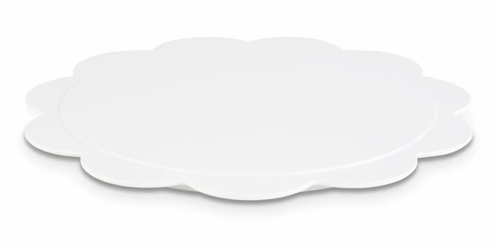 APS plateau Ø 35 cm, H: 1,5 cm mélamine, blanc, glänzend